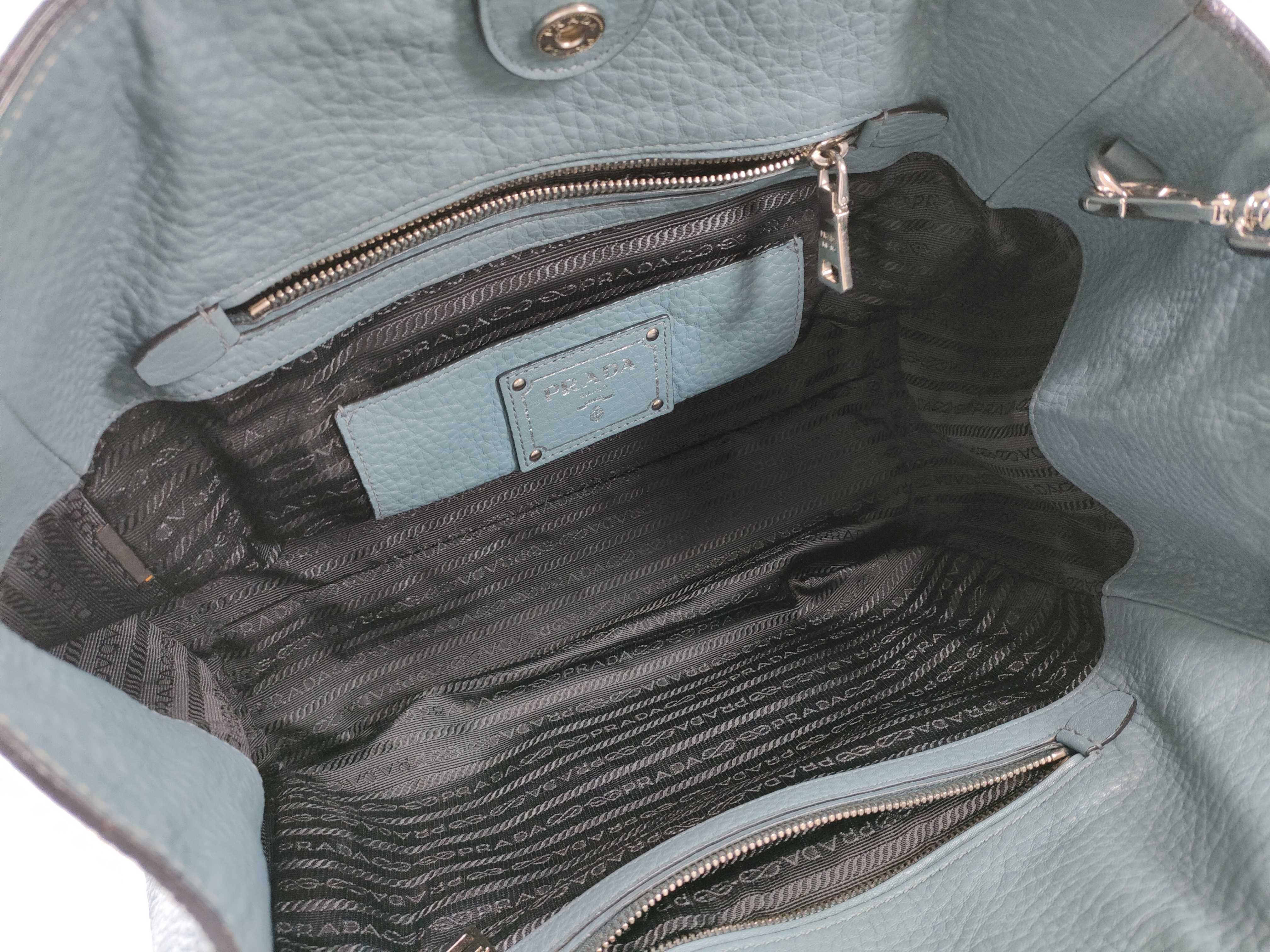 2-way tote bag, Vitello, blue tote bag — view 10