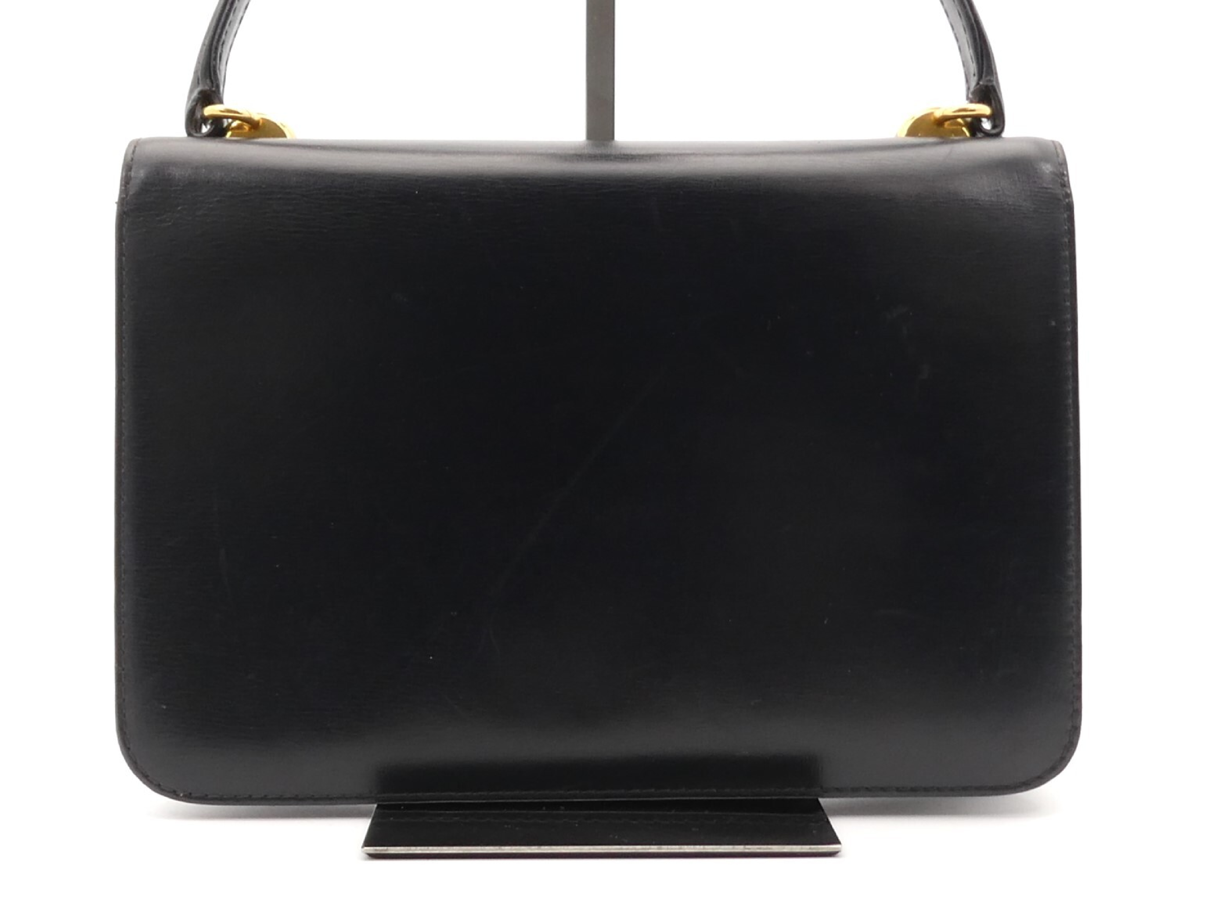 GG Dark Navy Leather Handbag — view 2
