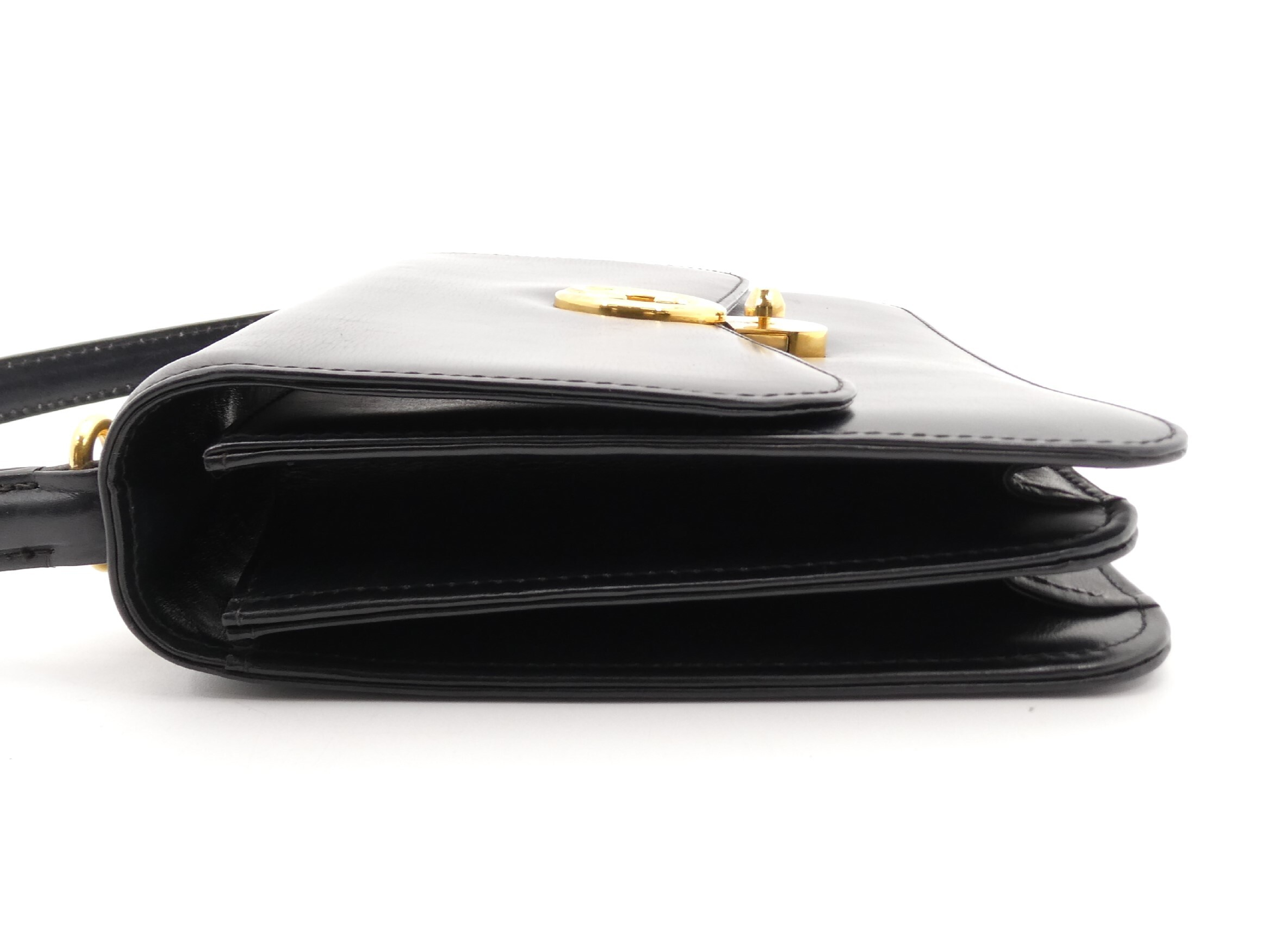 GG Dark Navy Leather Handbag — view 3