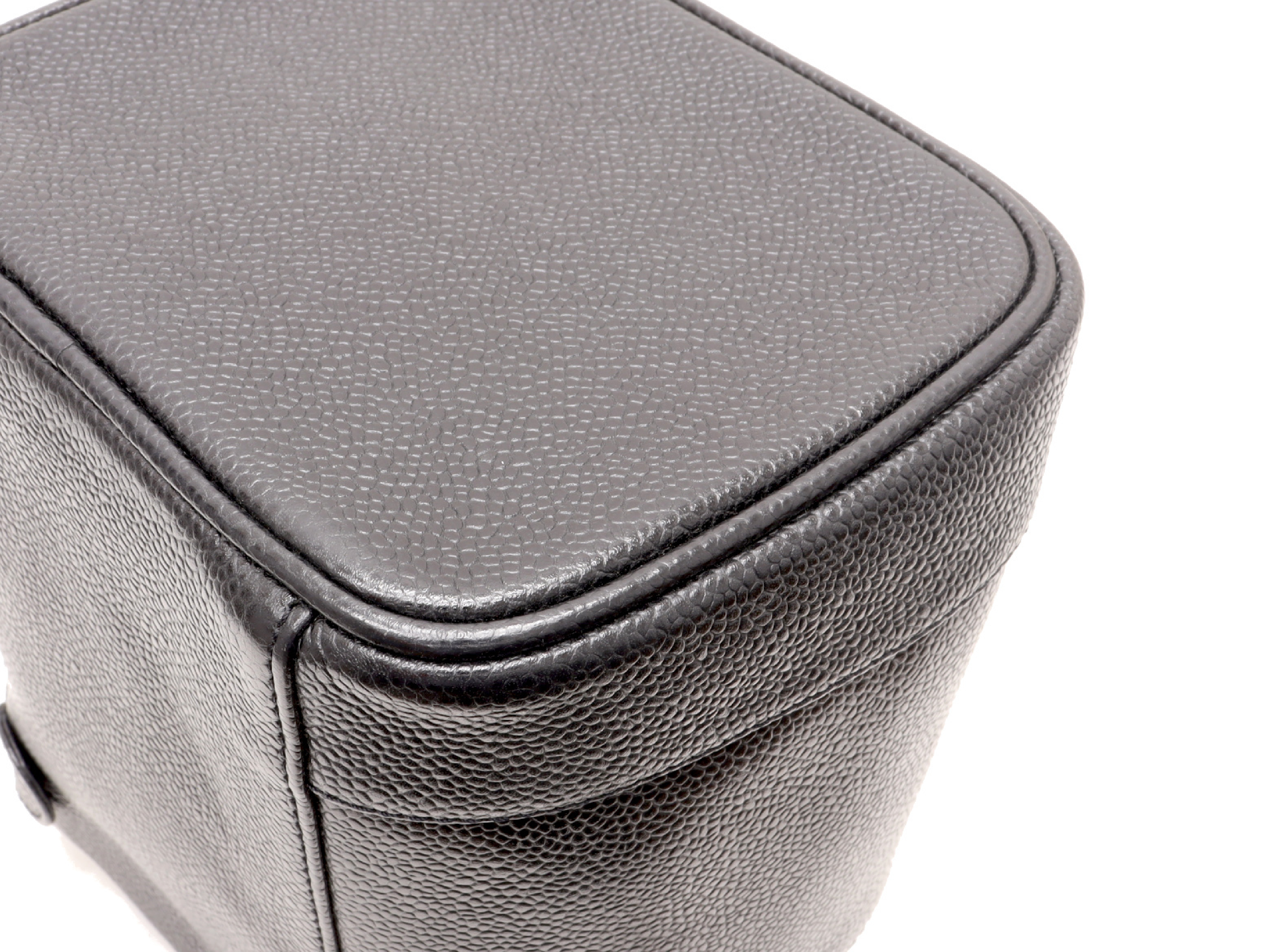 Coco Mark Caviar Skin Black Vanity Bag (Serial No. 6, No Seal) — view 6