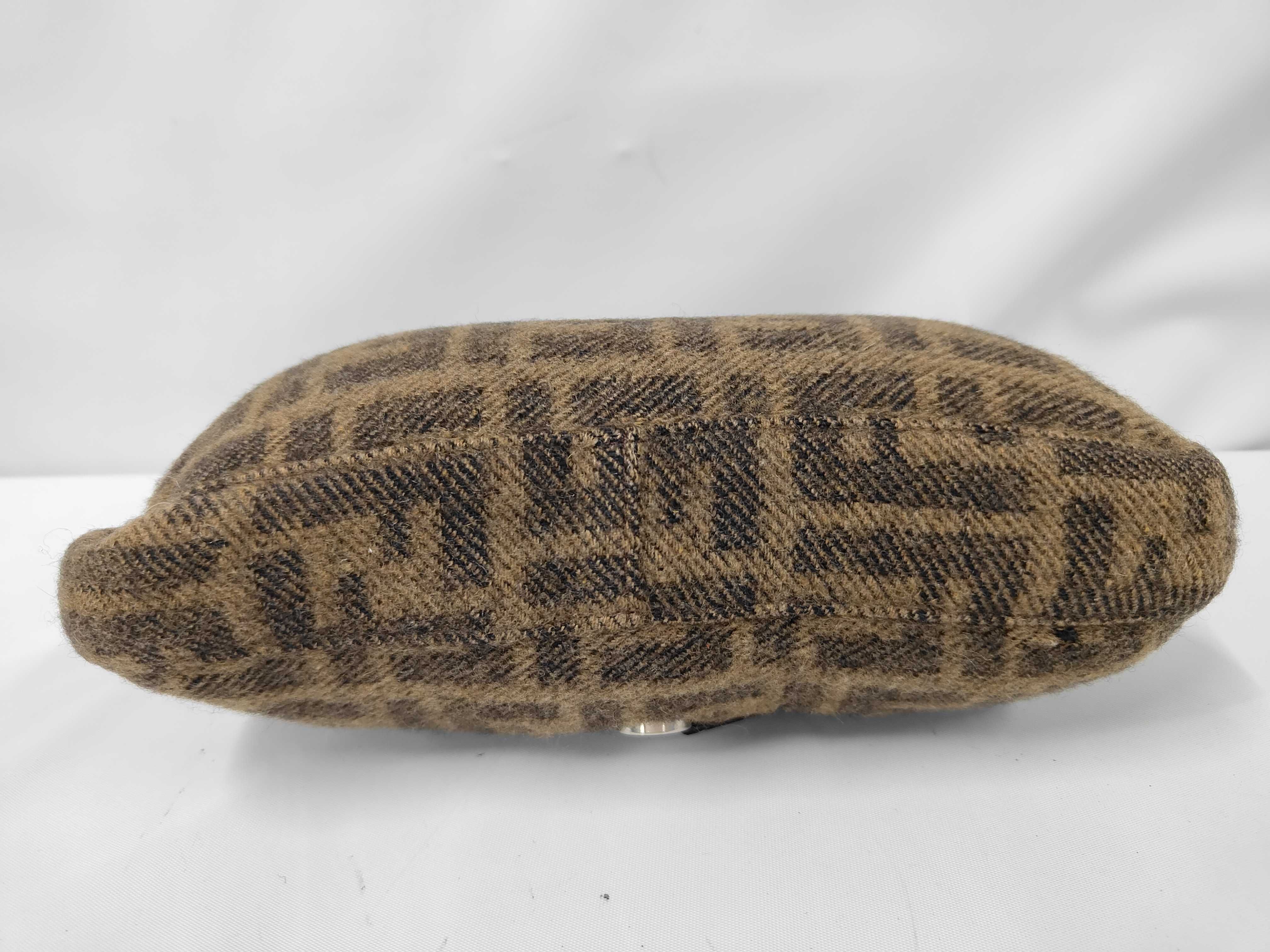 Zucca Shoulder Bag, Wool x Leather, Brown Shoulder Bag — view 3