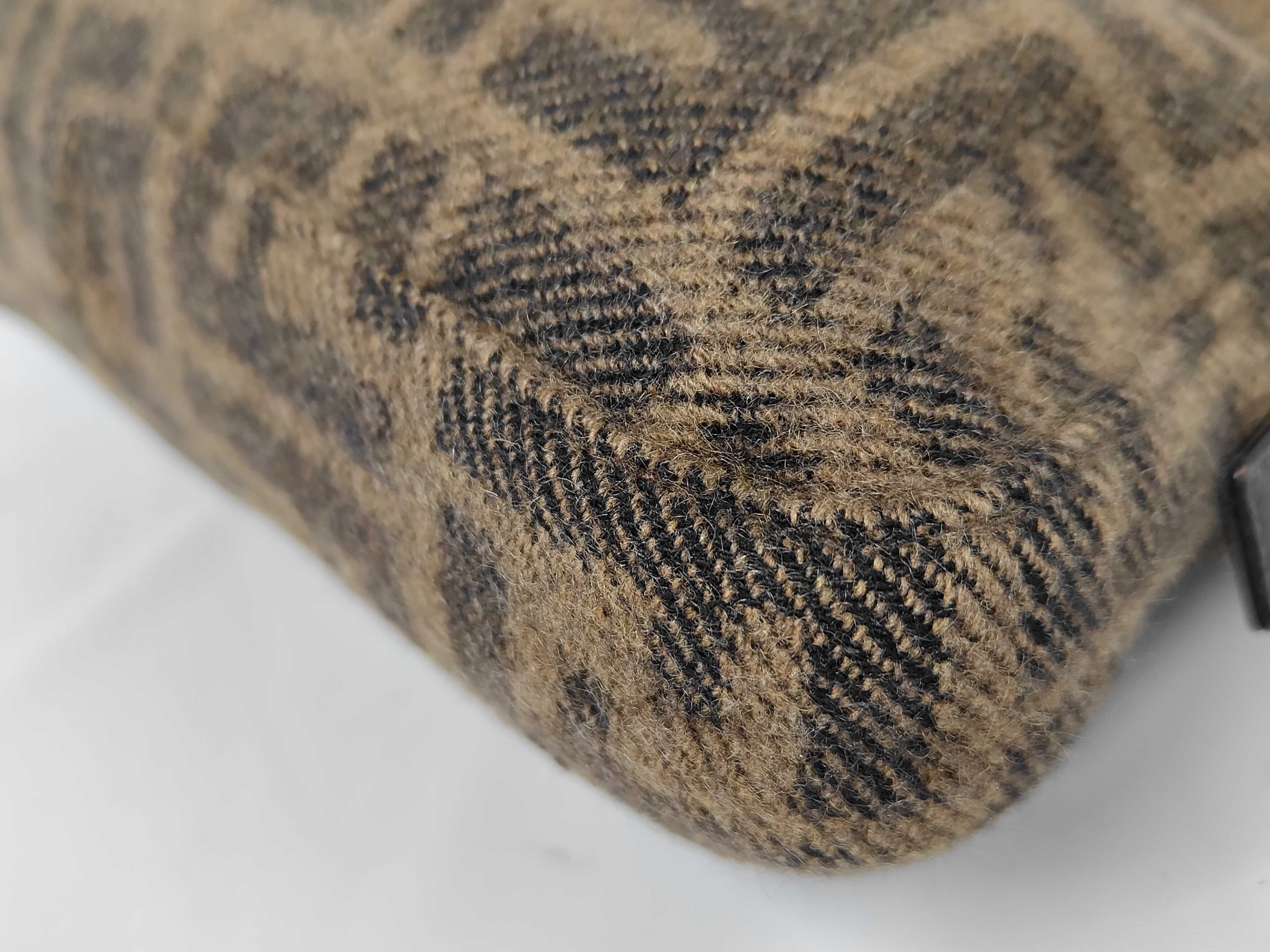 Zucca Shoulder Bag, Wool x Leather, Brown Shoulder Bag — view 4