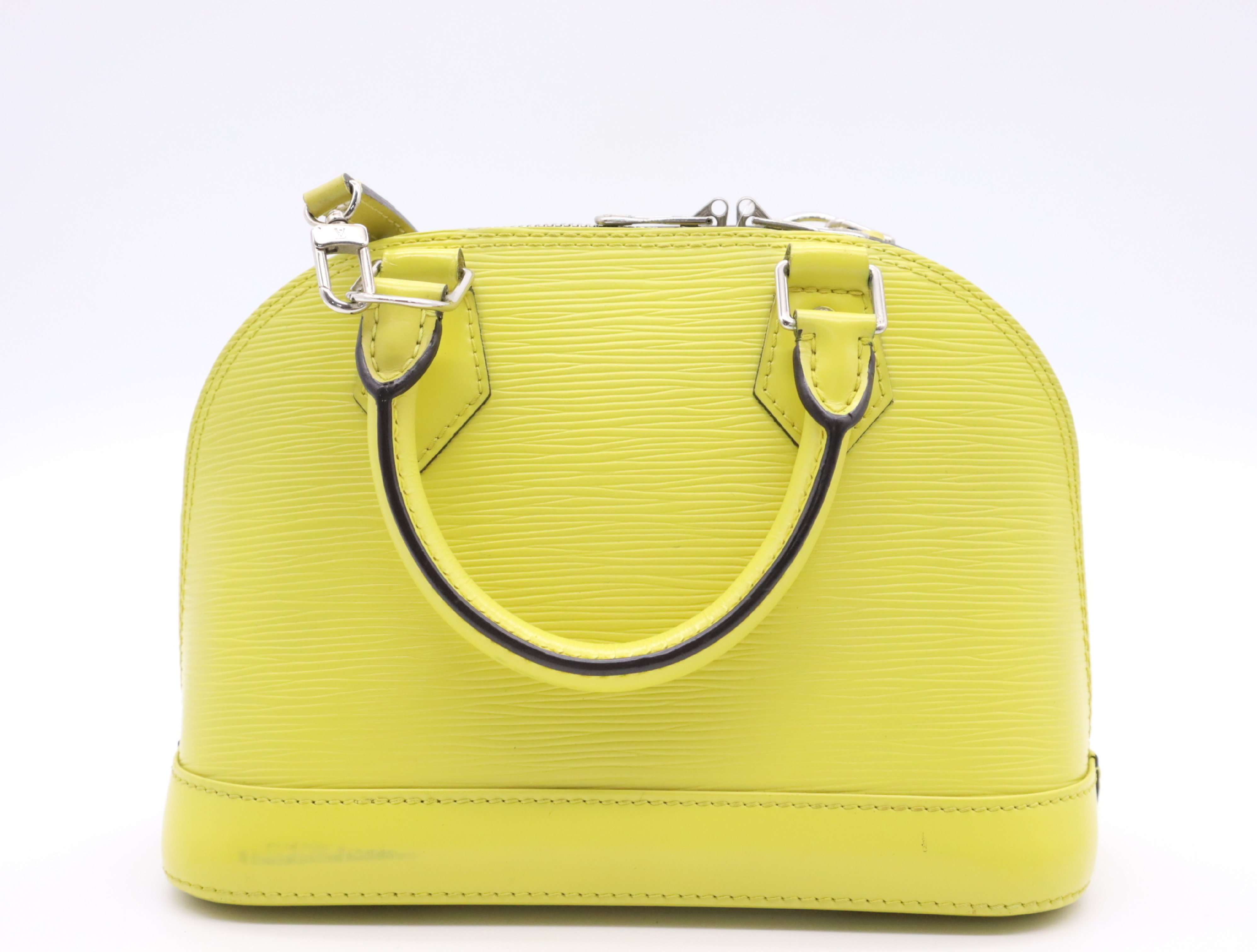 M40981 Epi Alma BB Pistache Handbag with Clochette, 2 Keys, and Shoulder Strap — view 2