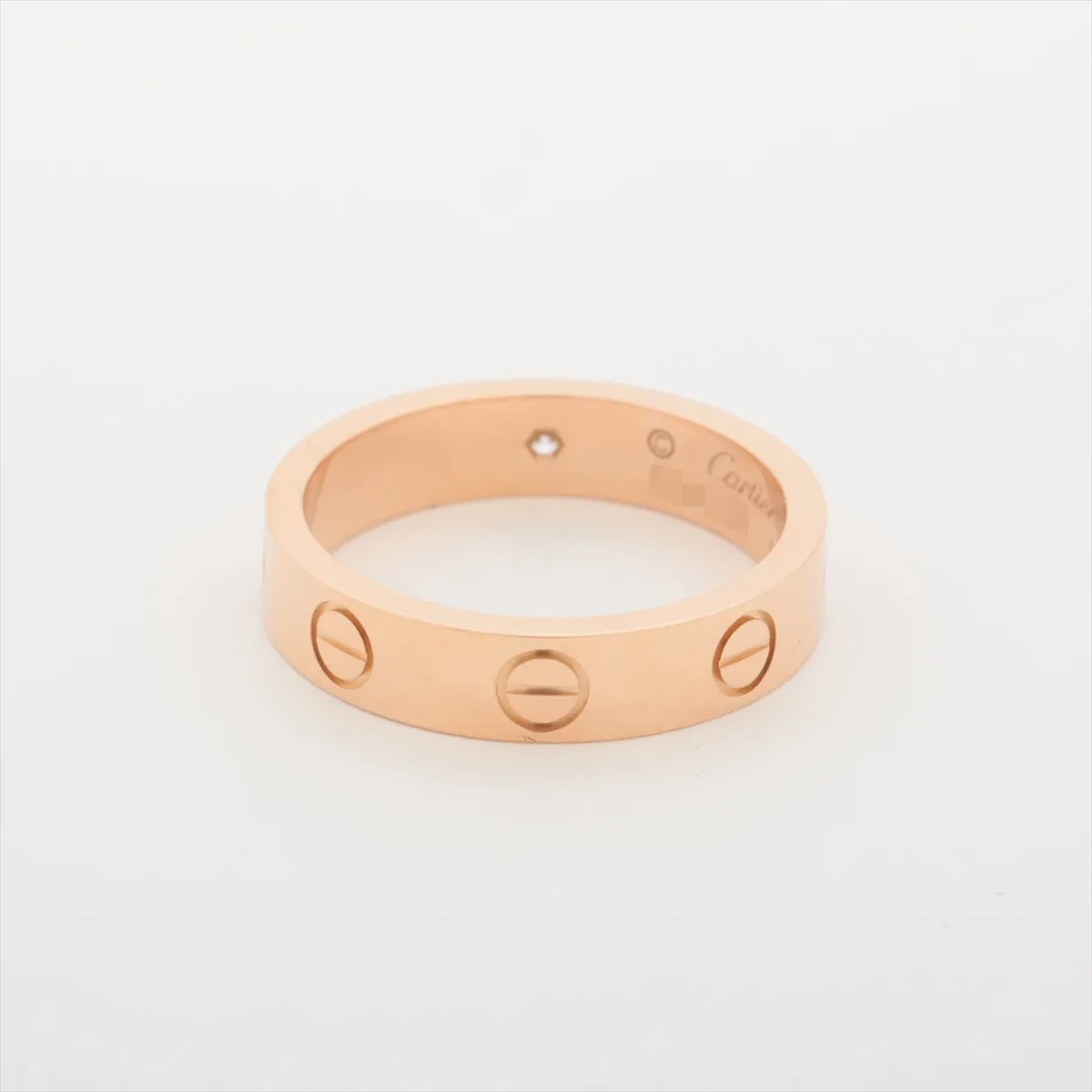 Mini Love 1P Diamond Ring 750(PG) 3.9g 48 KRK249 Some dents — view 2