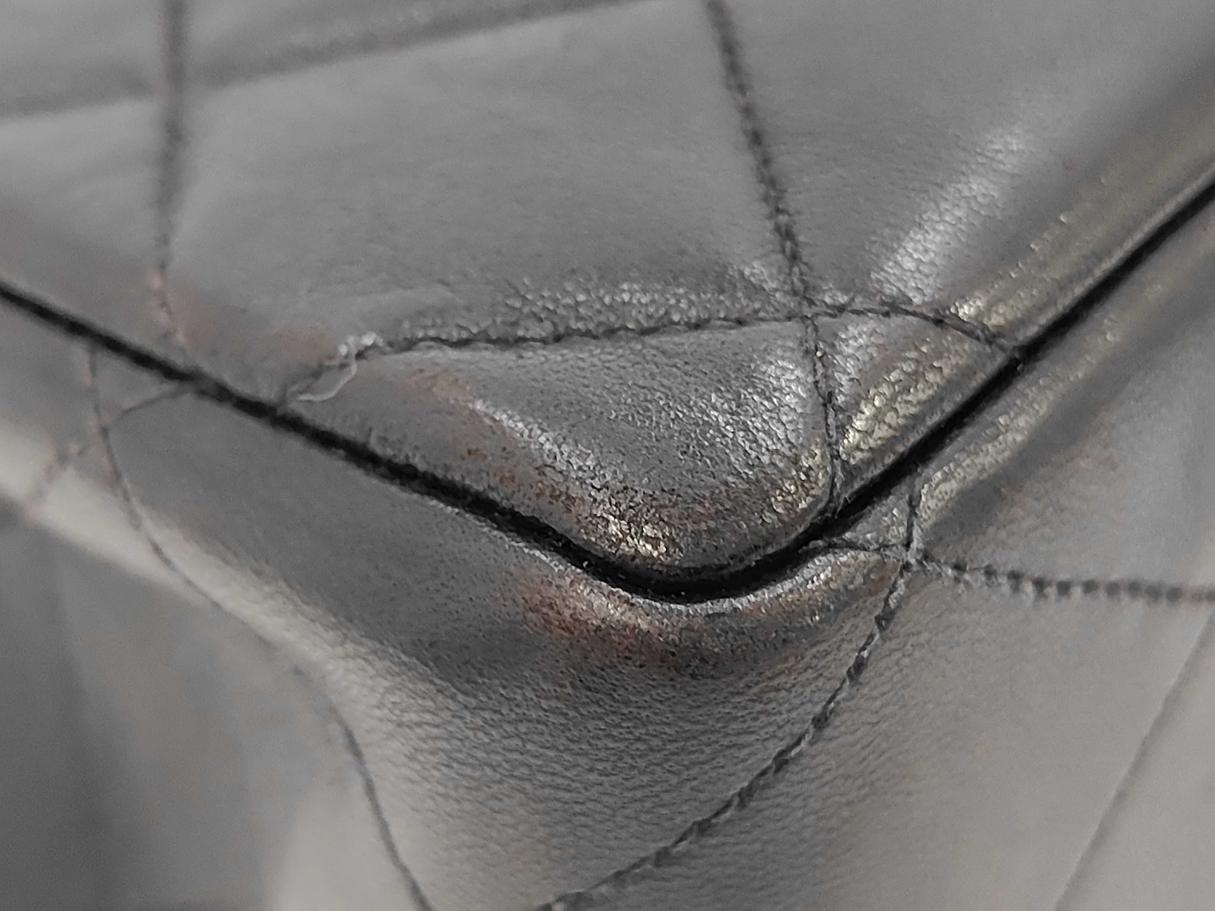 Large Matelassé Lambskin Shoulder Bag — view 4