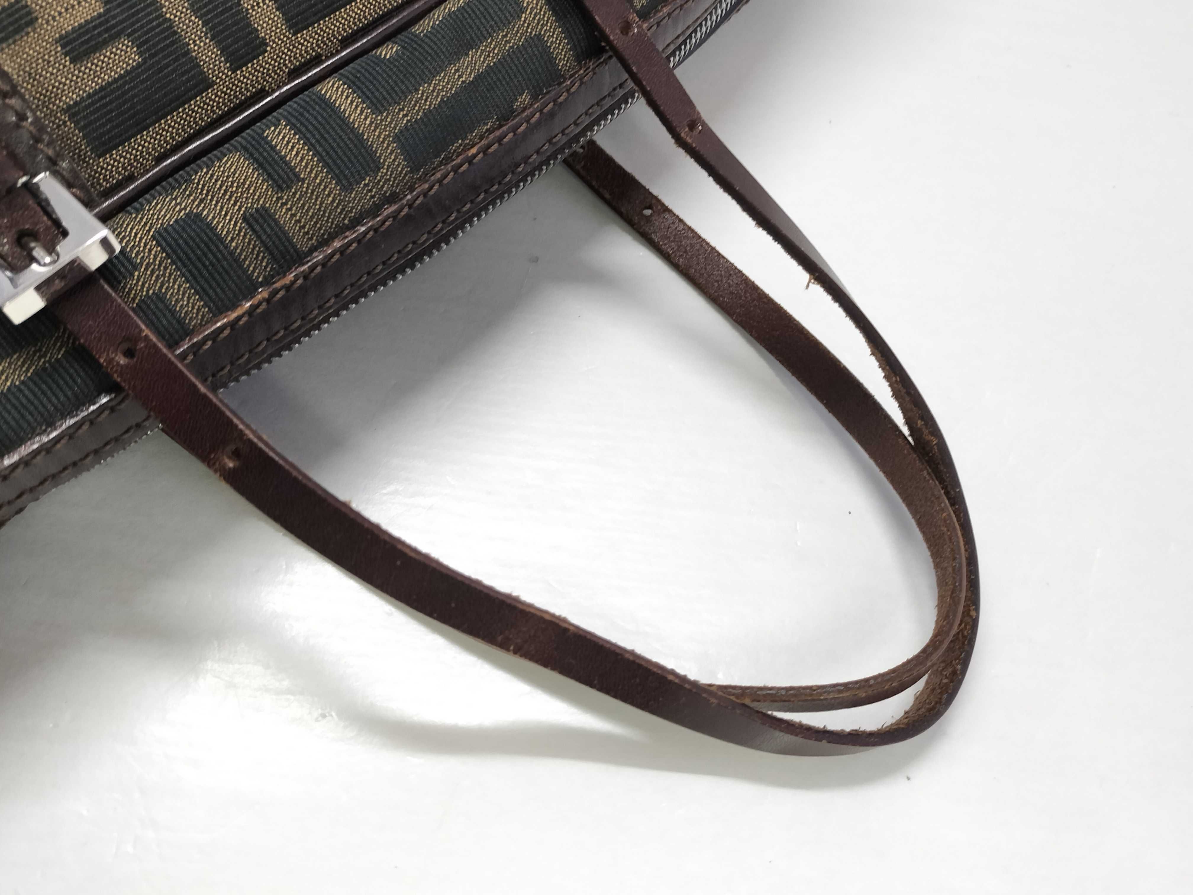 Zucca Pattern FENDI Zucca Mini Boston Bag Handbag — view 3