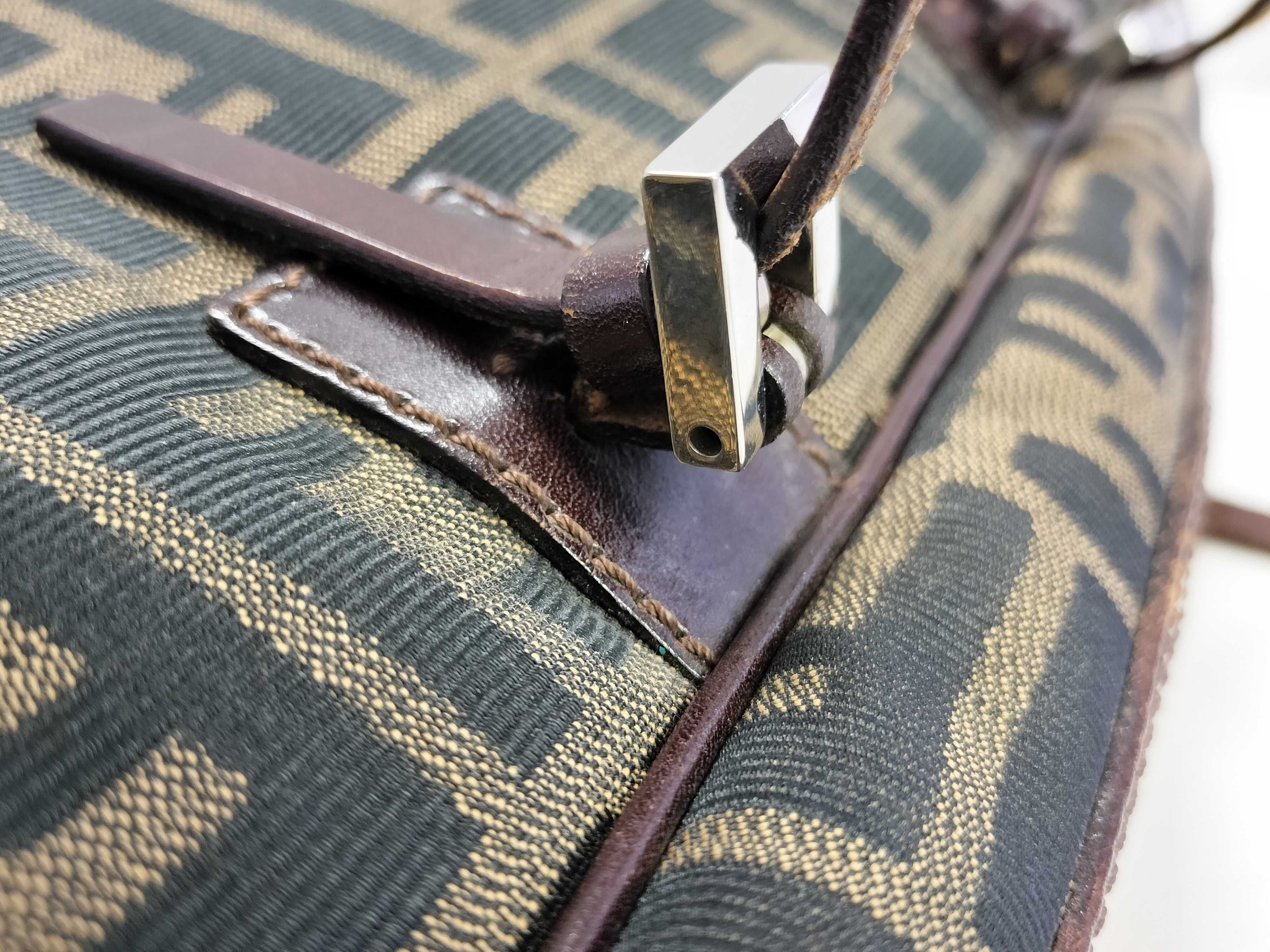 Zucca Pattern FENDI Zucca Mini Boston Bag Handbag — view 5
