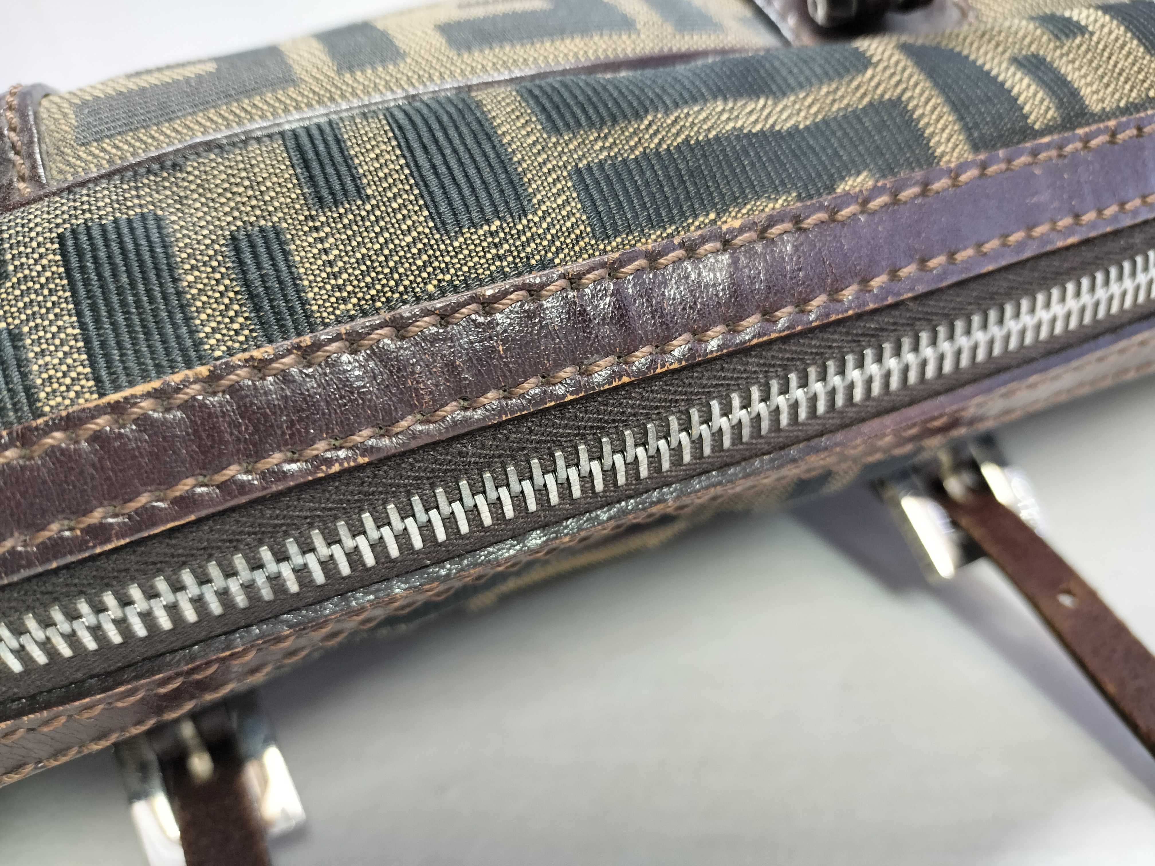 Zucca Pattern FENDI Zucca Mini Boston Bag Handbag — view 6