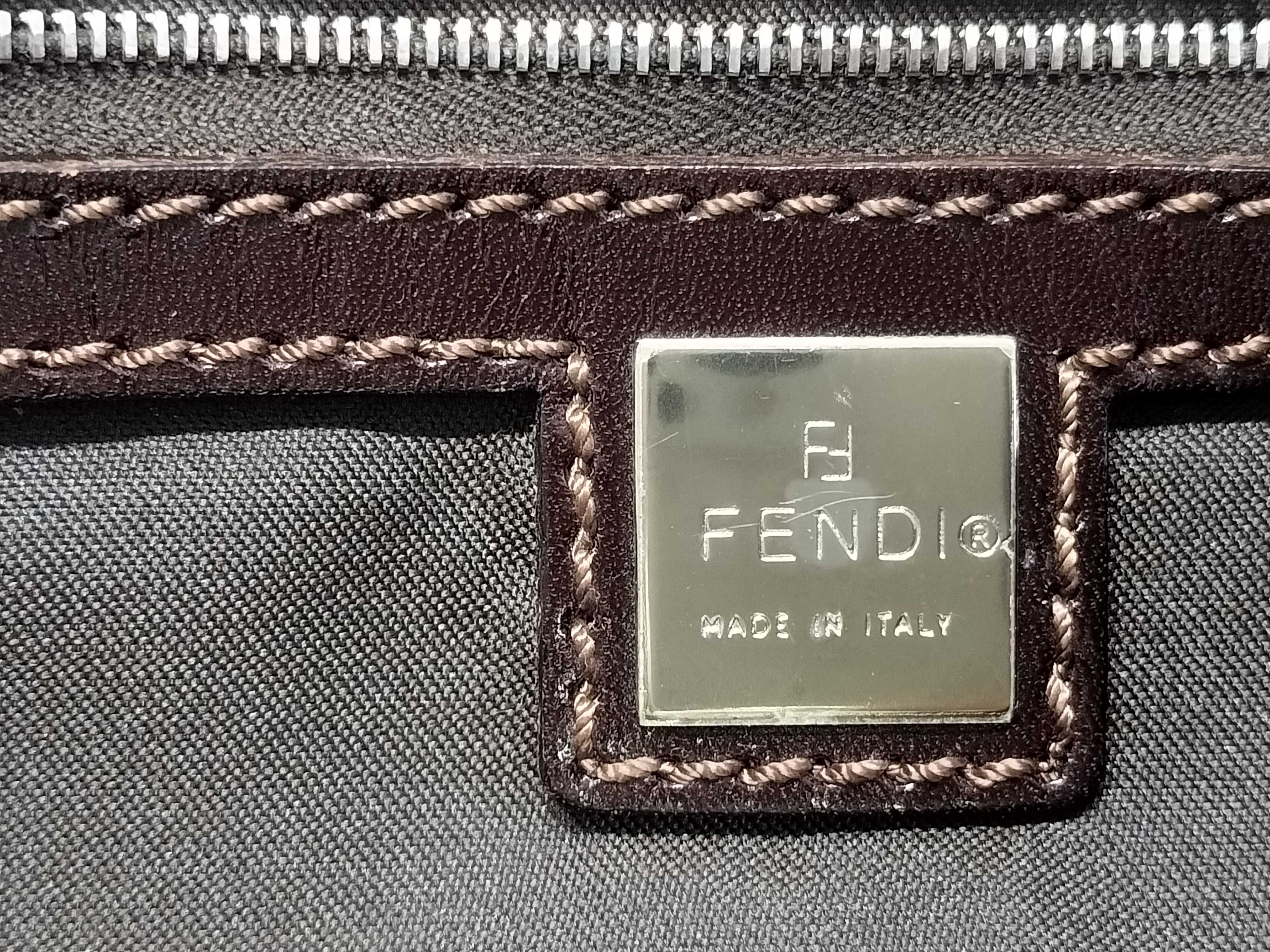 Zucca Pattern FENDI Zucca Mini Boston Bag Handbag — view 9