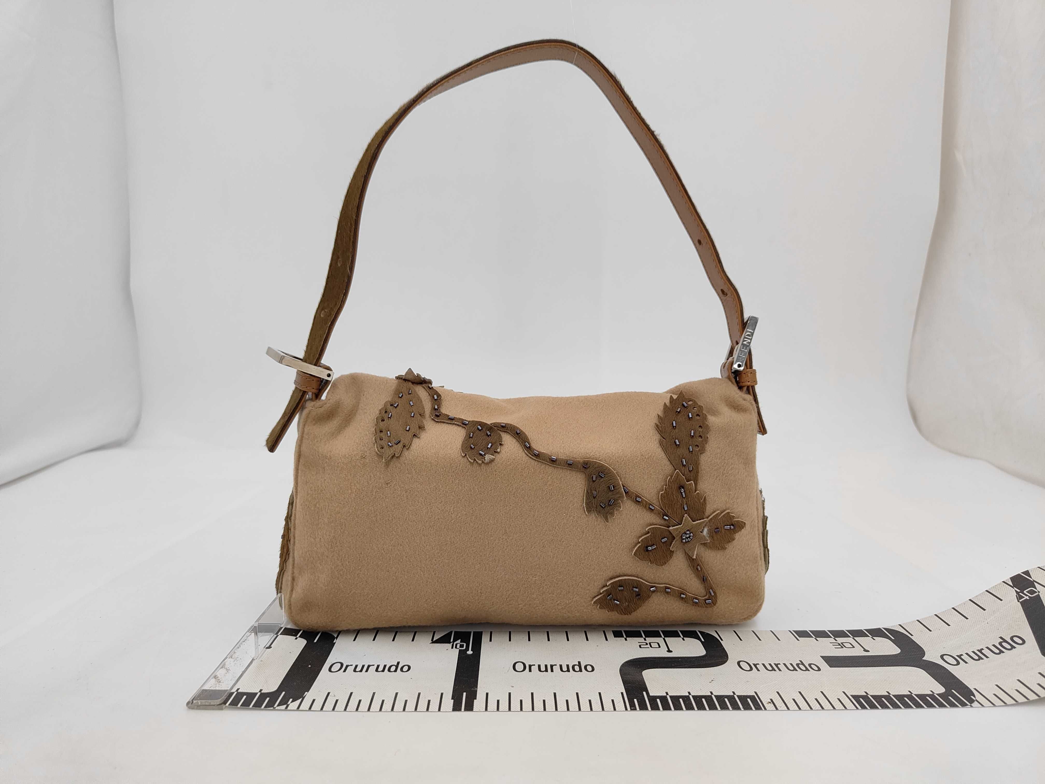Mamma Bucket One-Shoulder Bag, Brown, Flower Motif Shoulder Bag — view 2