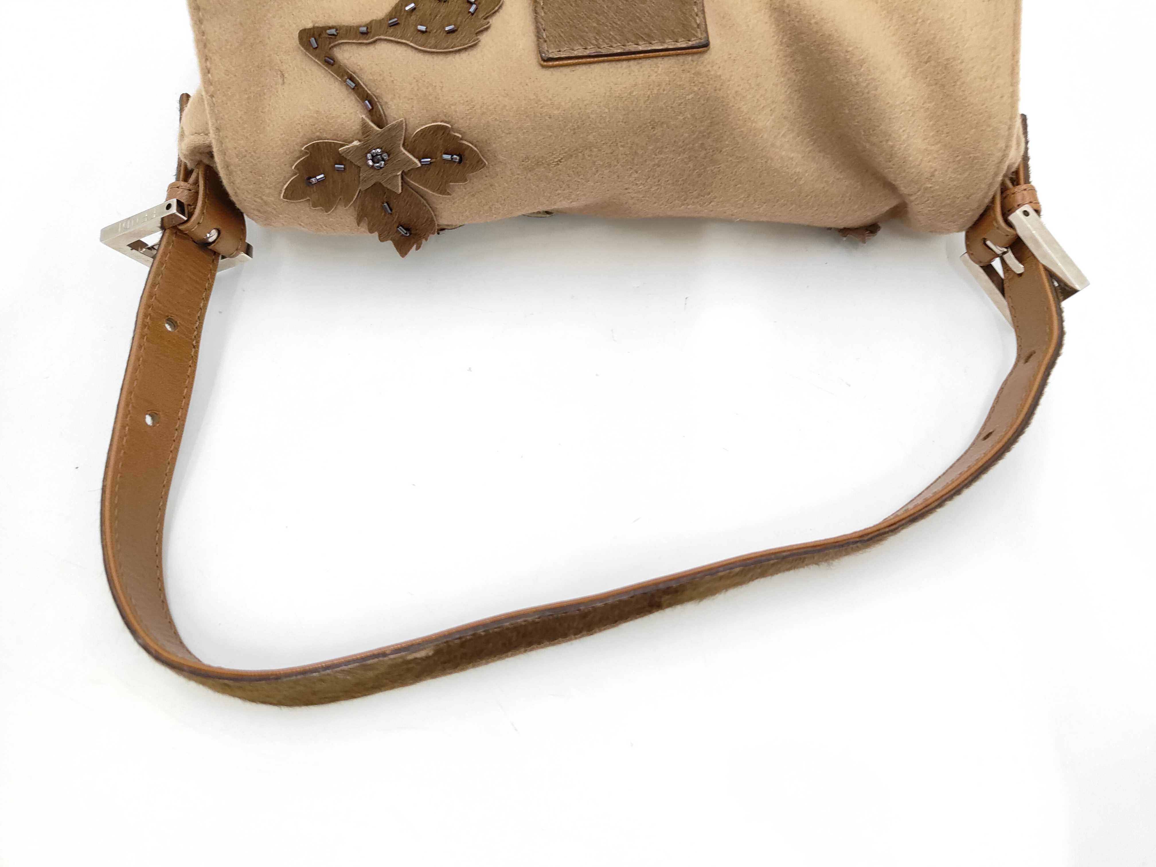 Mamma Bucket One-Shoulder Bag, Brown, Flower Motif Shoulder Bag — view 5