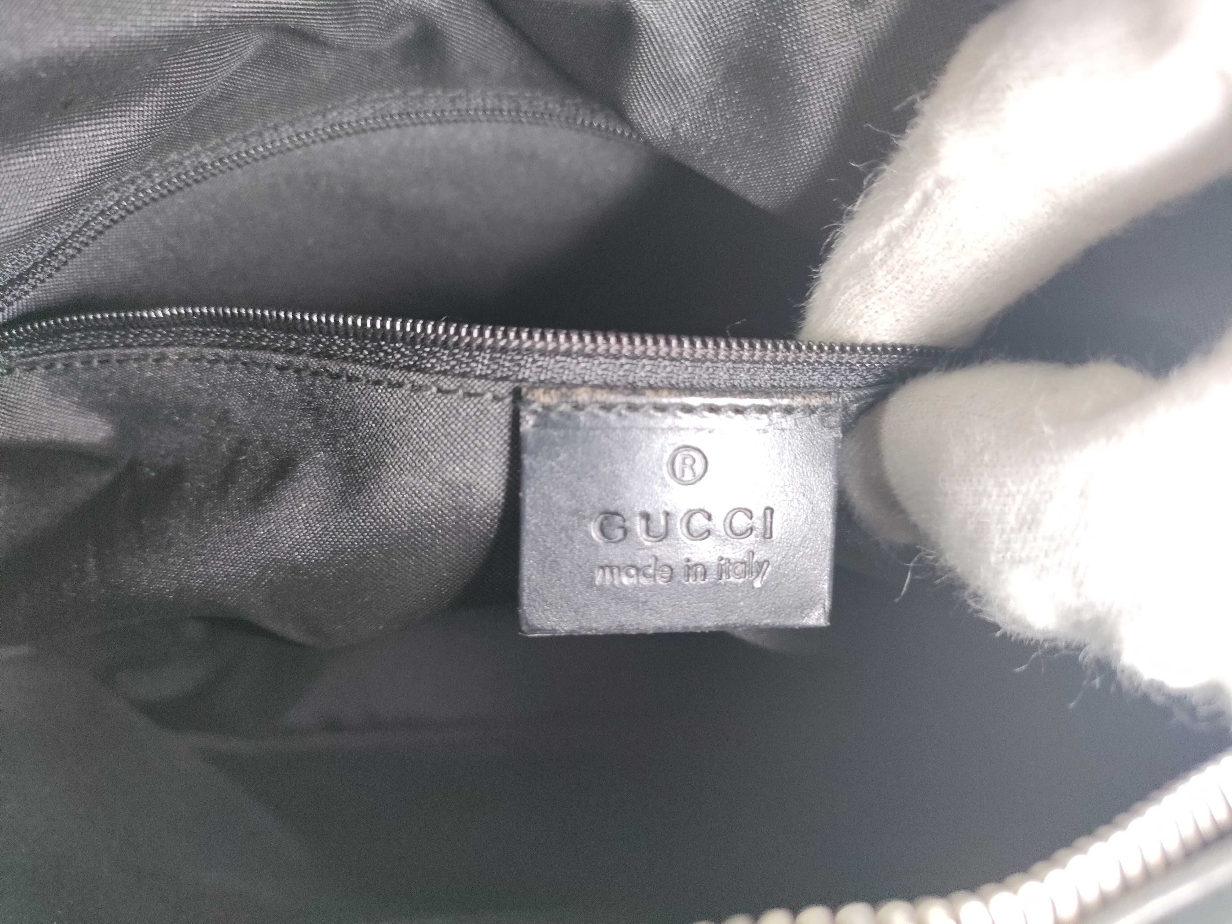 Shoulder Bag, Gucci One-Shoulder Bag, Half Moon GG Nylon, Black Shoulder Bag — view 13