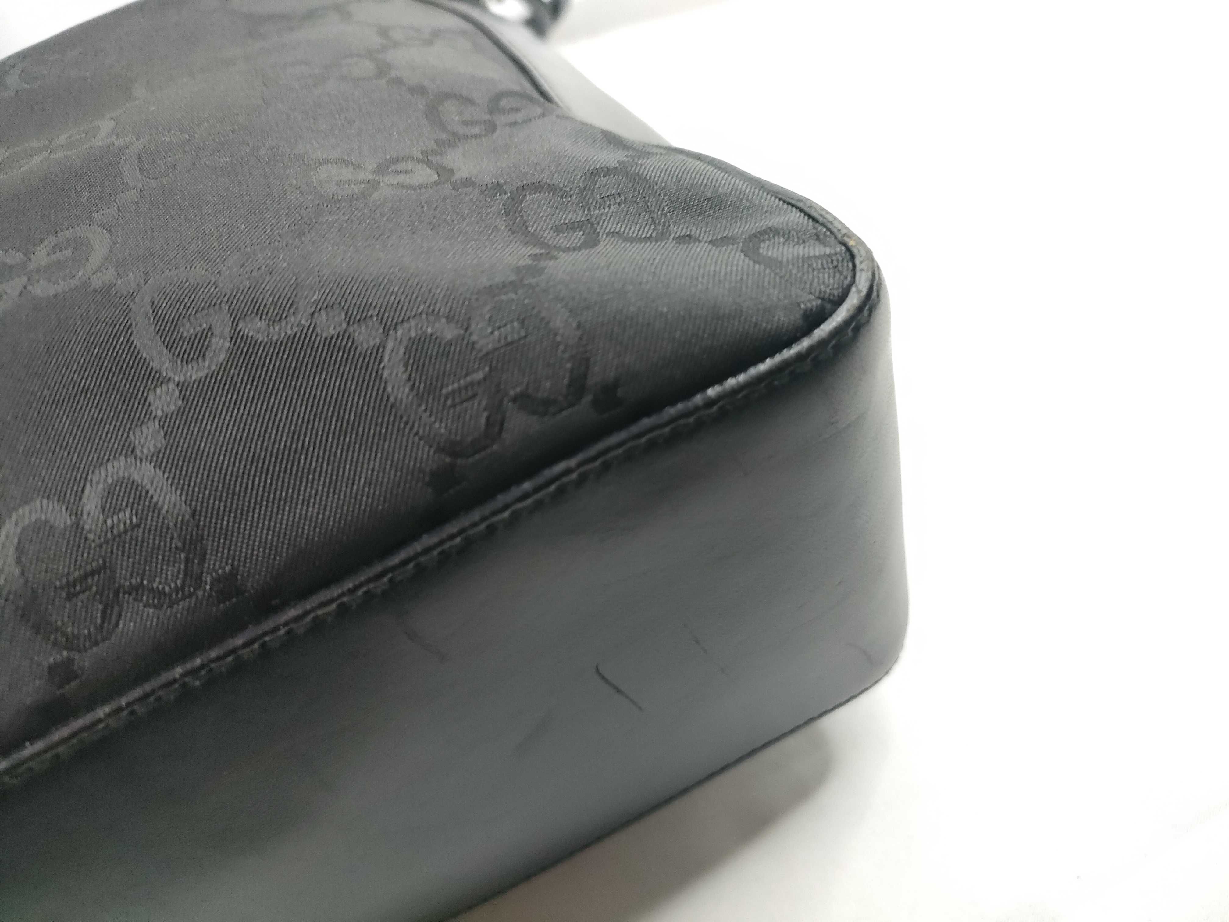 Shoulder Bag, Gucci One-Shoulder Bag, Half Moon GG Nylon, Black Shoulder Bag — view 5