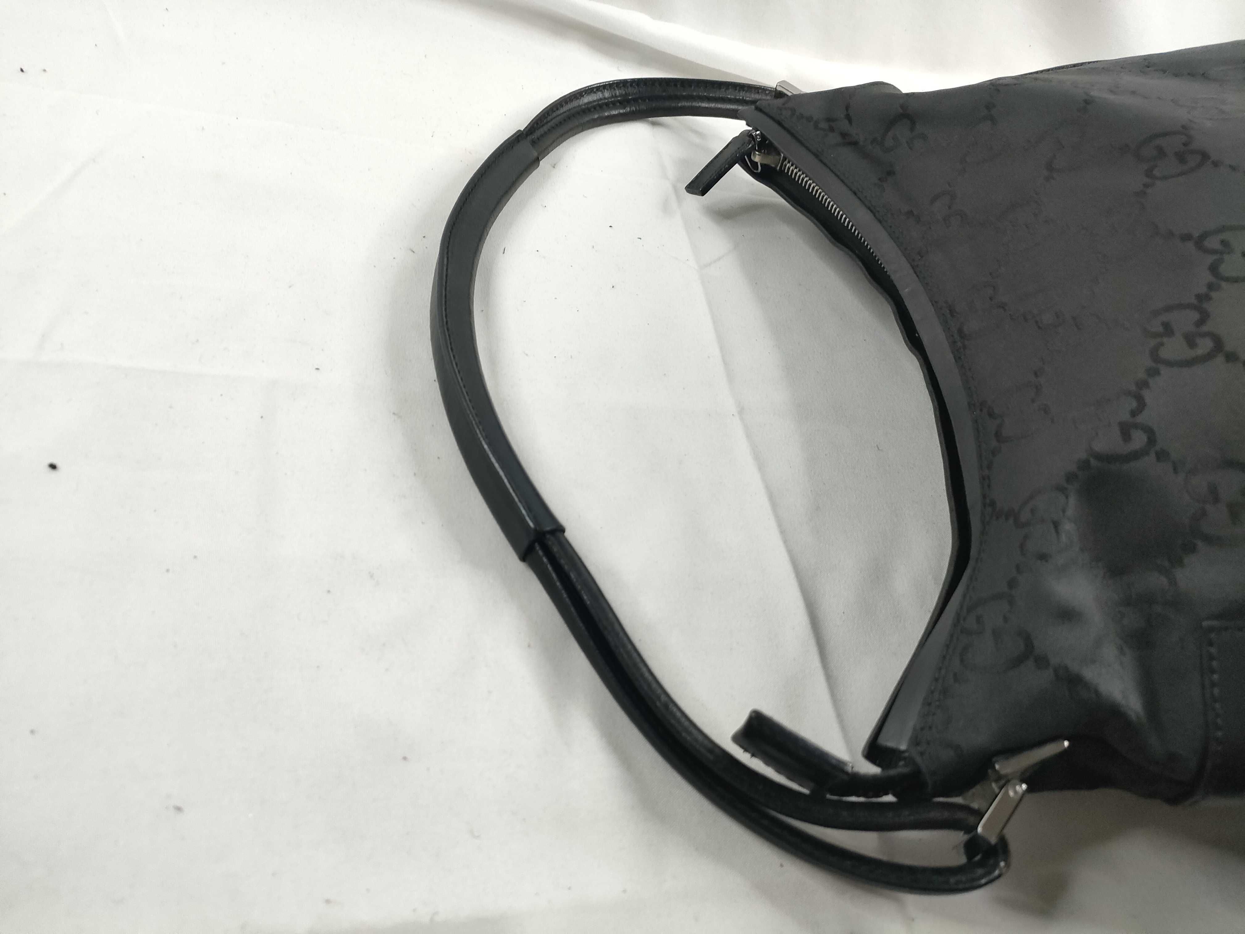 Shoulder Bag, Gucci One-Shoulder Bag, Half Moon GG Nylon, Black Shoulder Bag — view 6