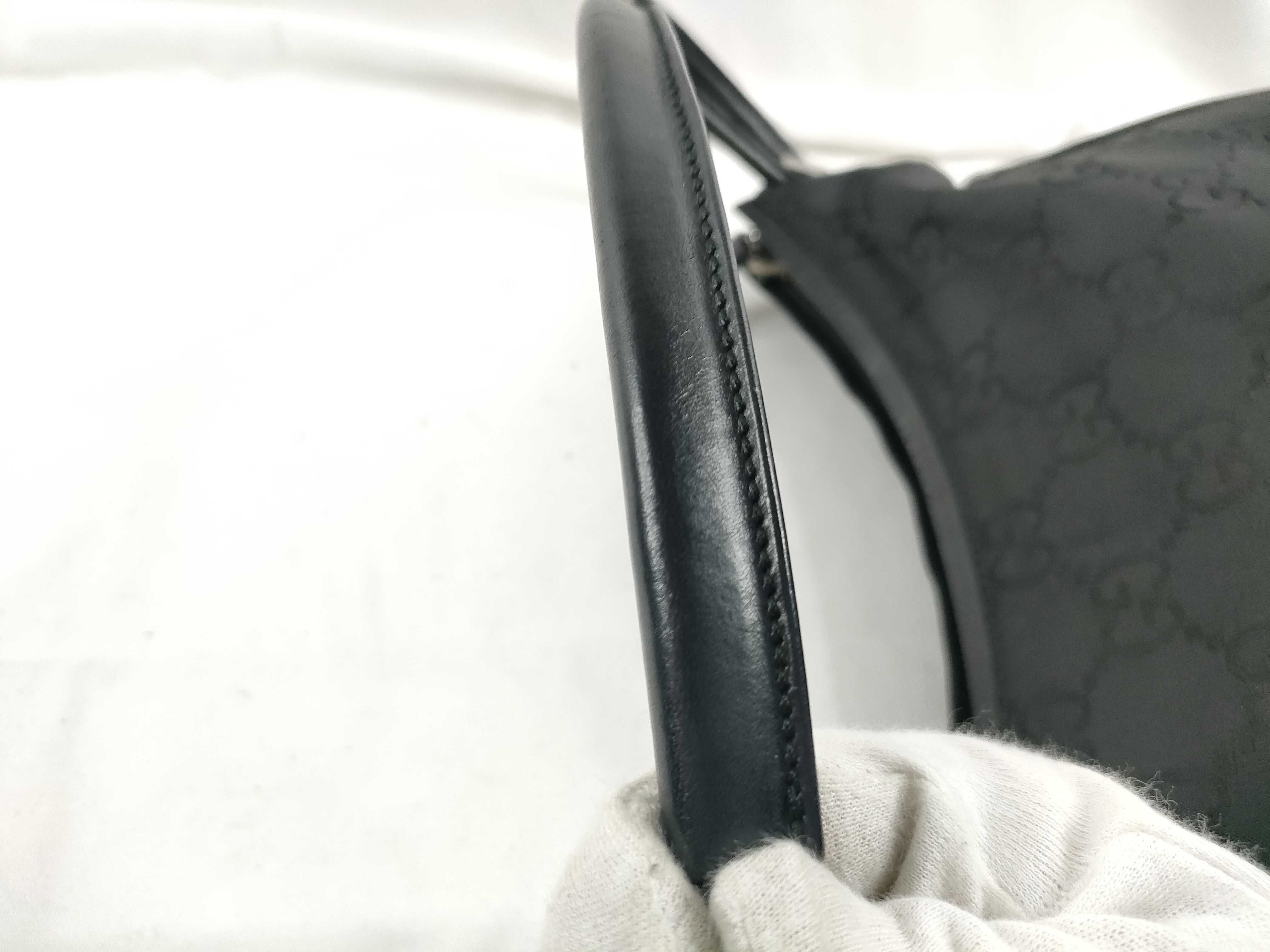 Shoulder Bag, Gucci One-Shoulder Bag, Half Moon GG Nylon, Black Shoulder Bag — view 7