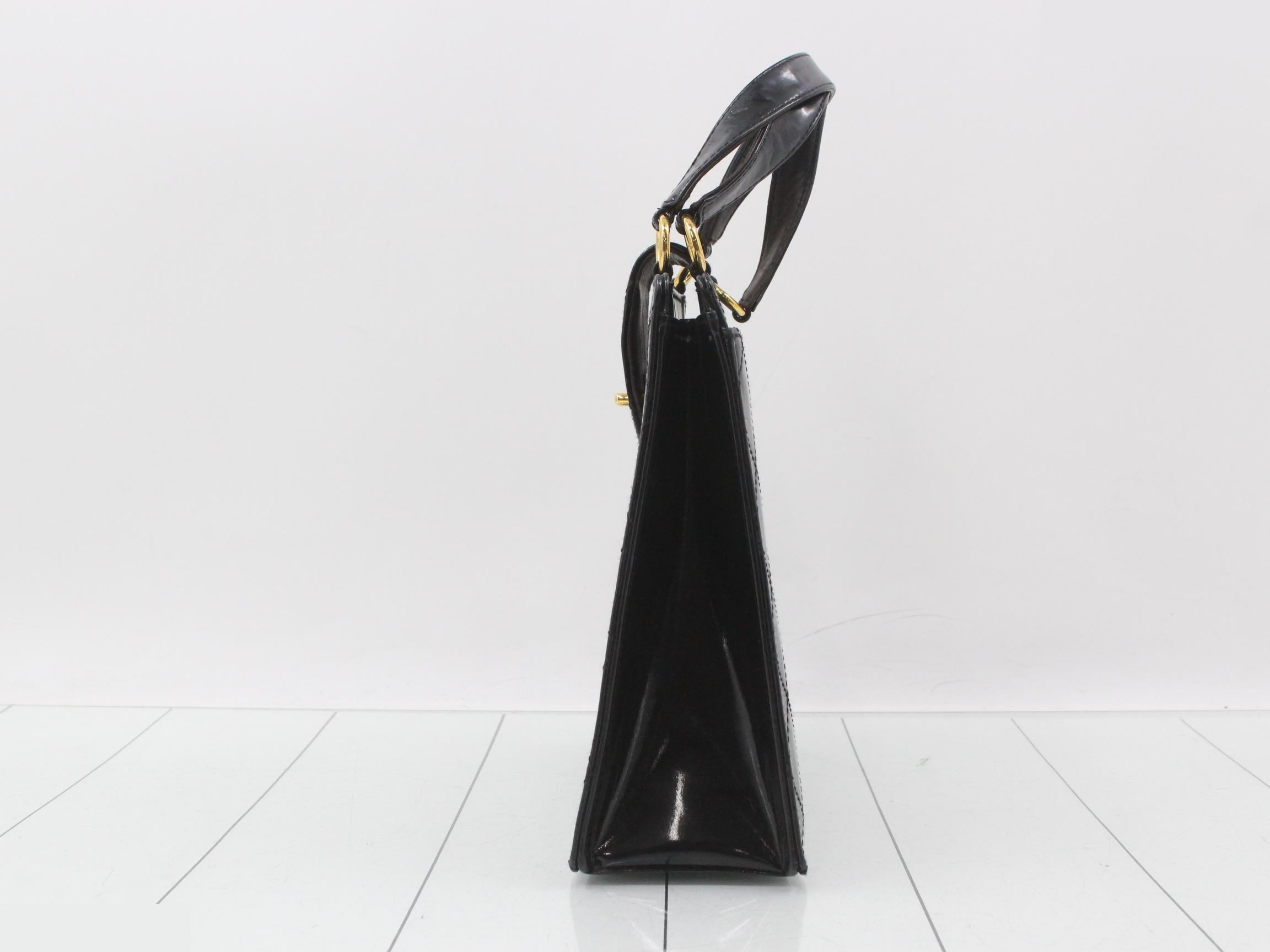 Matelassé patent leather handbag — view 3