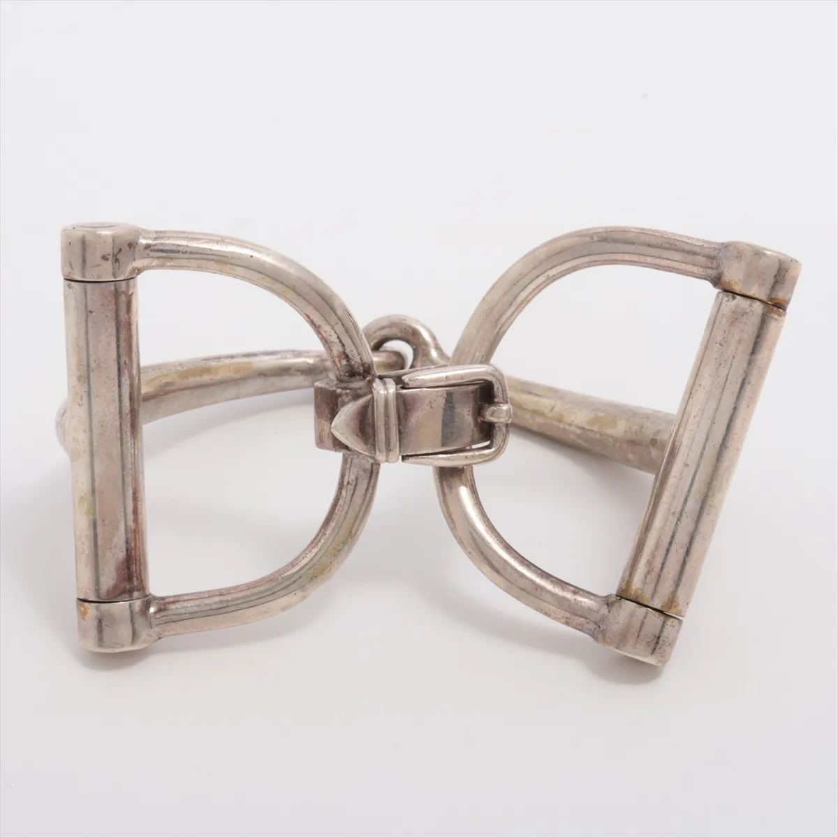 Horsebit Bracelet, 925 Sterling Silver, 77.6g, dents,