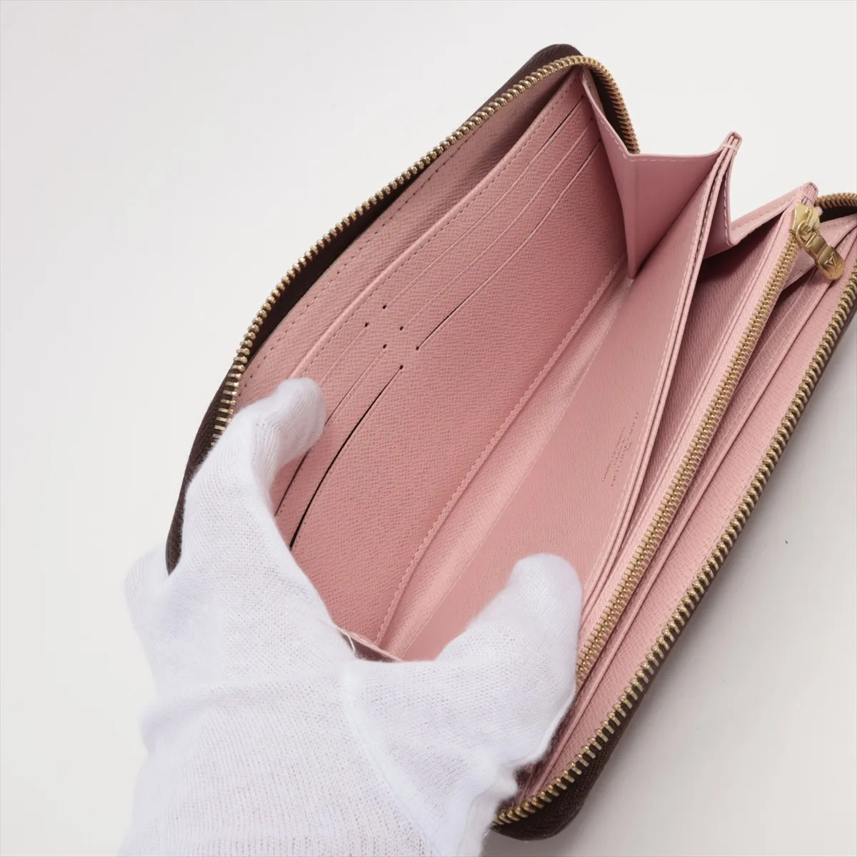 Damier Zippy Wallet N60046 GI2198 Rose Ballerine Round Zip Wallet — view 5