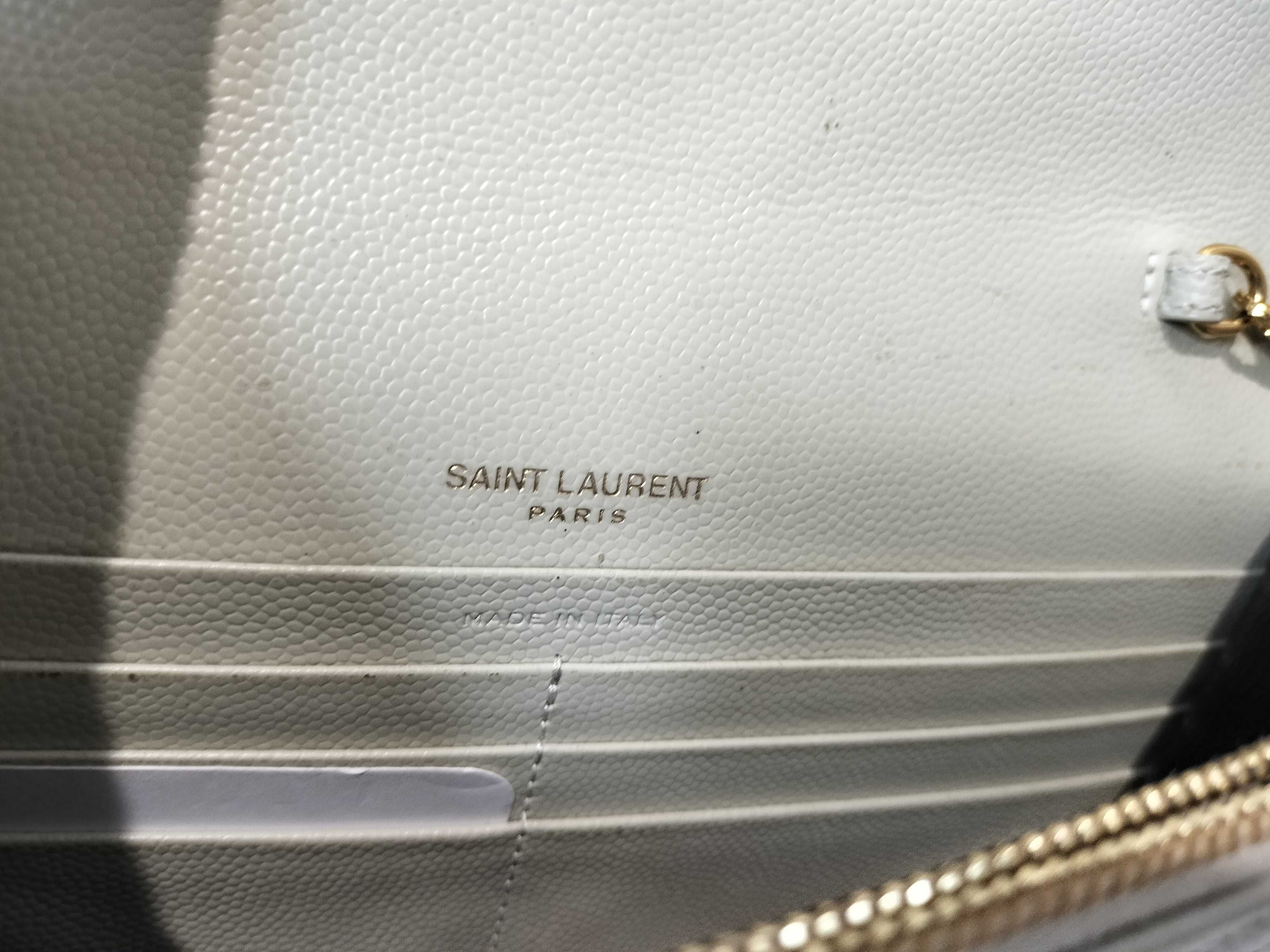 VN-Saint Laurent Paris Cassandra Leather Chain Wallet Beige 742920 Shoulder Bag — view 10