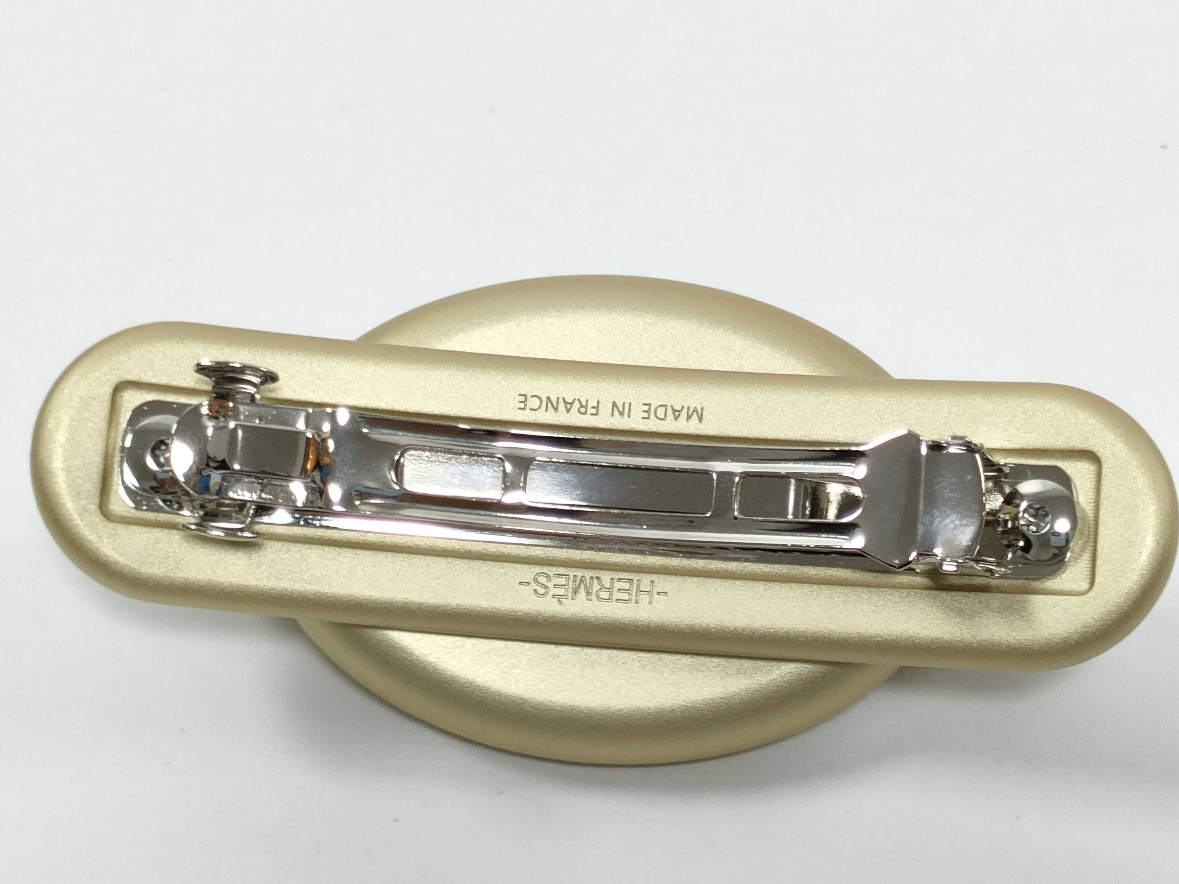 Trimaillon PM Barrette, Matte Gold x Silver Hardware, Unused, Hair Accessory — view 2