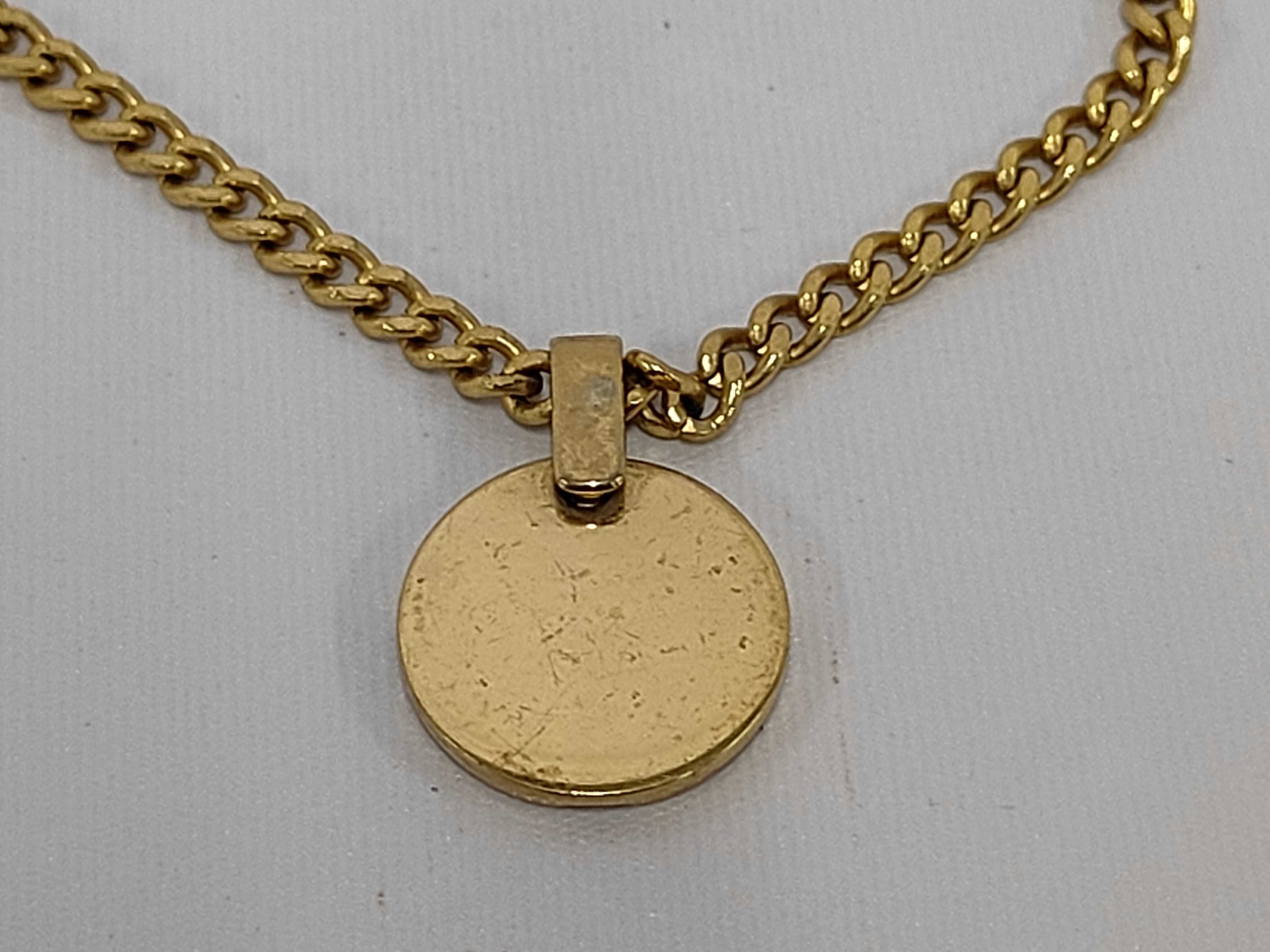 CD Logo Round Coin Pendant Necklace — view 2