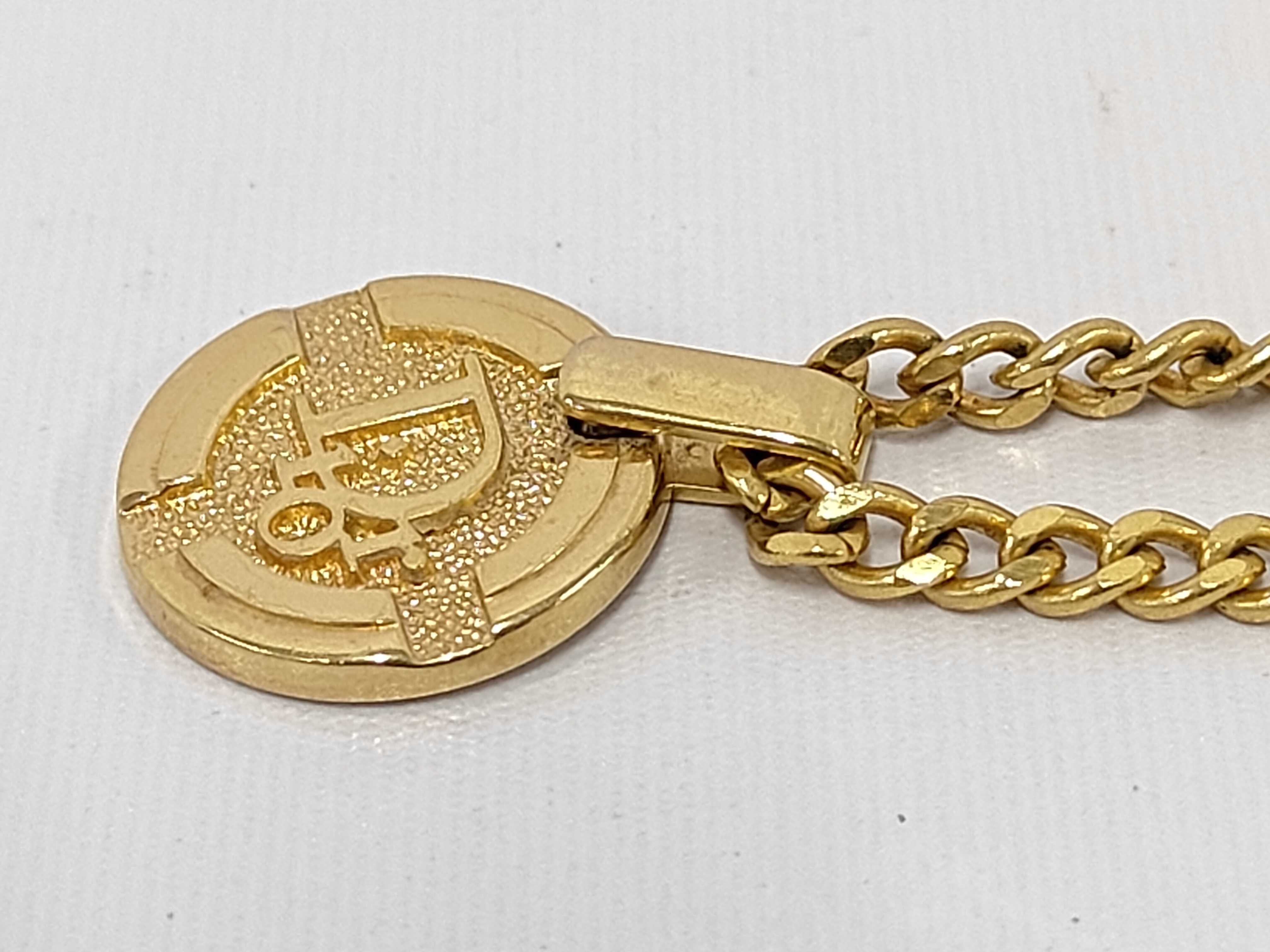 CD Logo Round Coin Pendant Necklace — view 3
