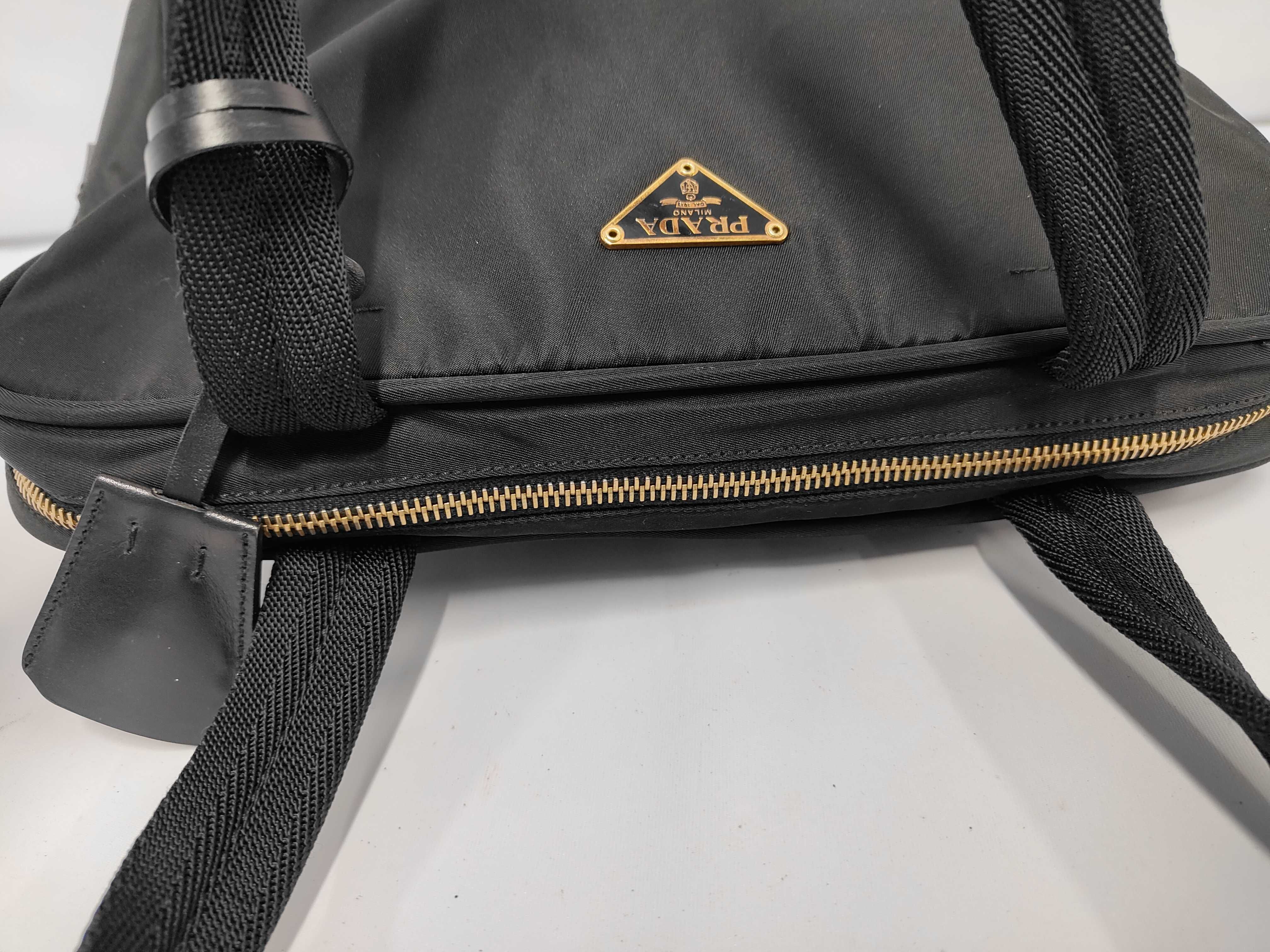 Nylon Triangle Logo Handbag — view 8