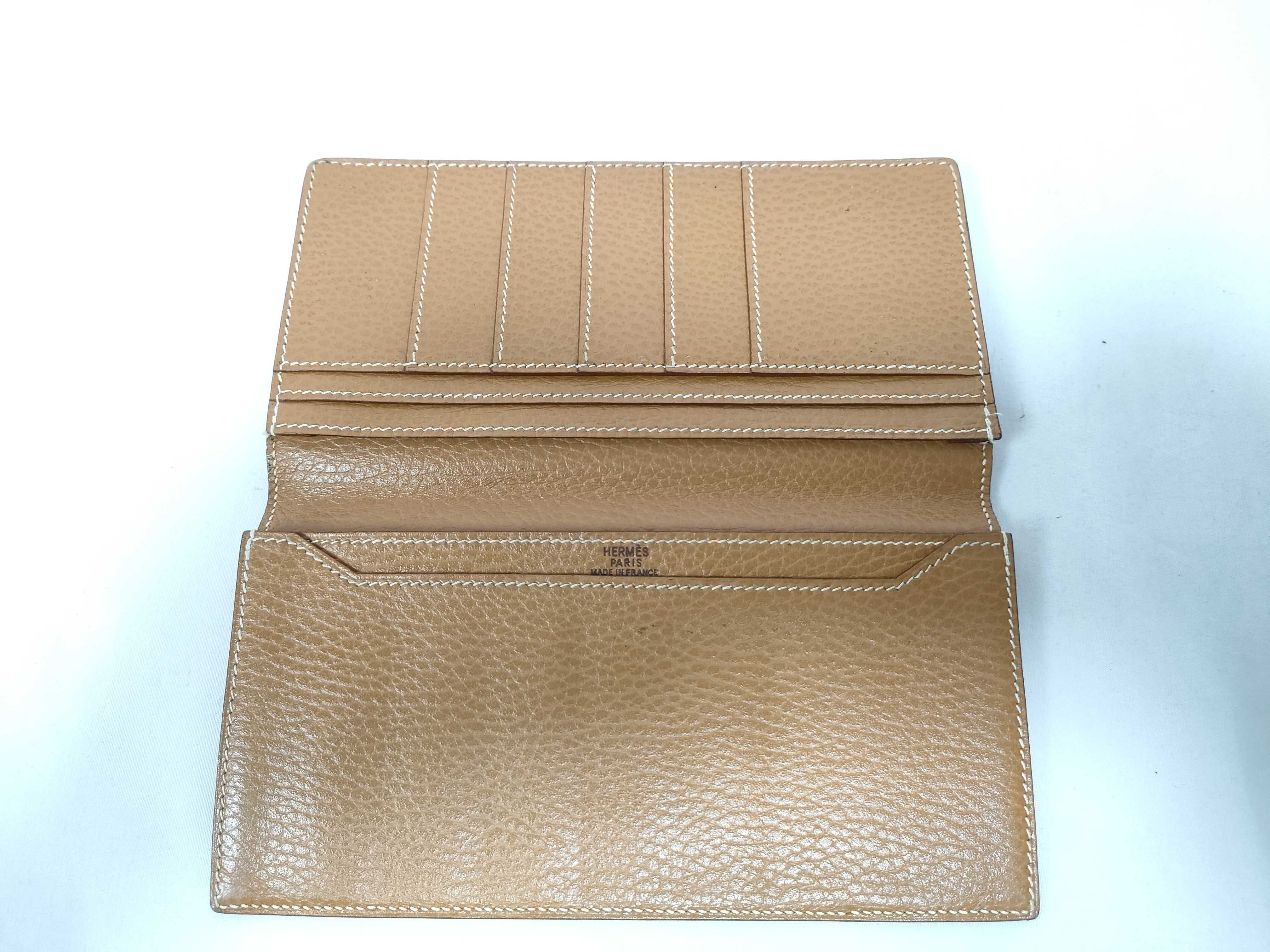 MC2 Fleming Brown Taurillon Clemence Bi-fold Wallet Long Wallet Billfold — view 9