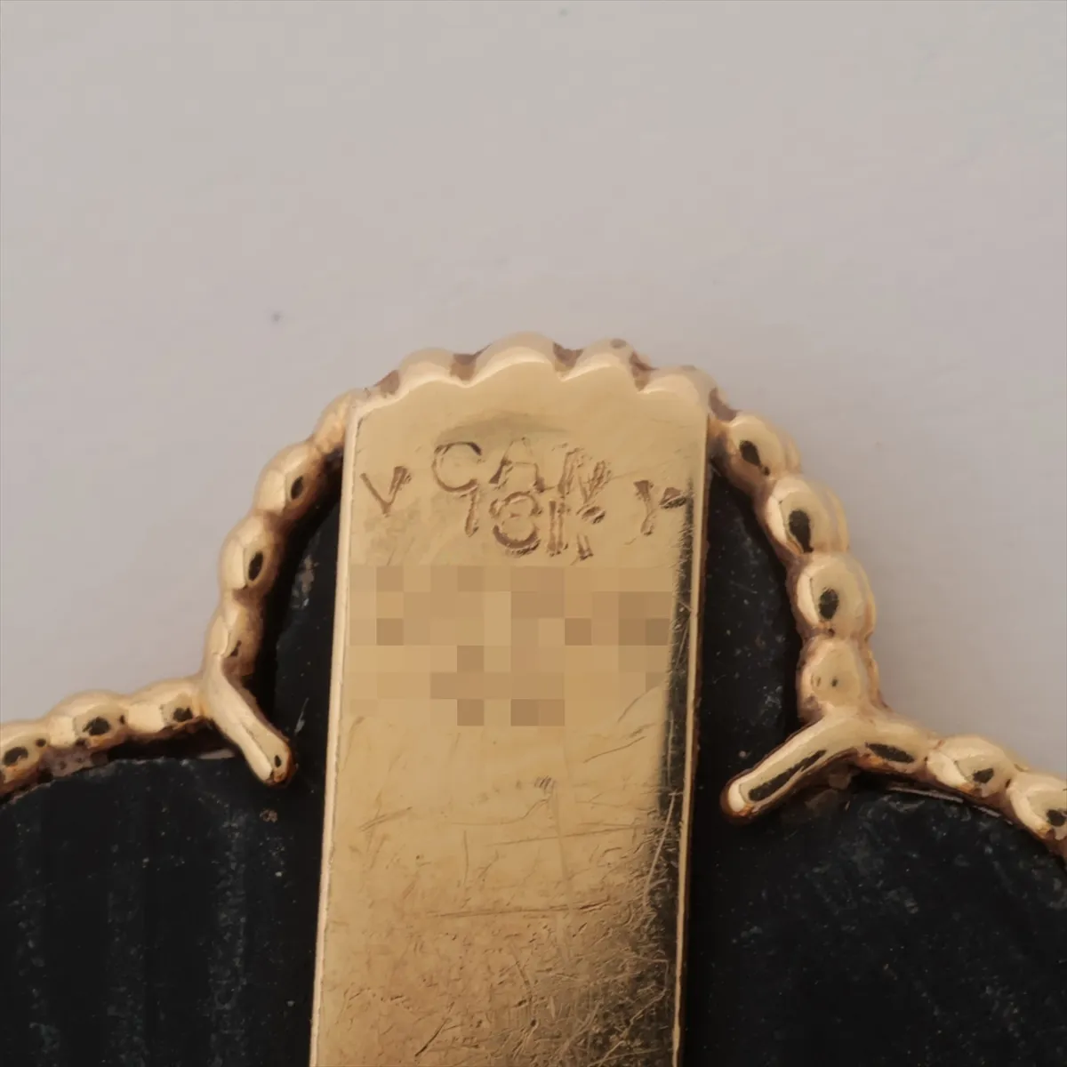 Magic Alhambra Onyx Earrings, 18K (YG), 9.9g, 3K703.66. Features: loose clasp, — view 5
