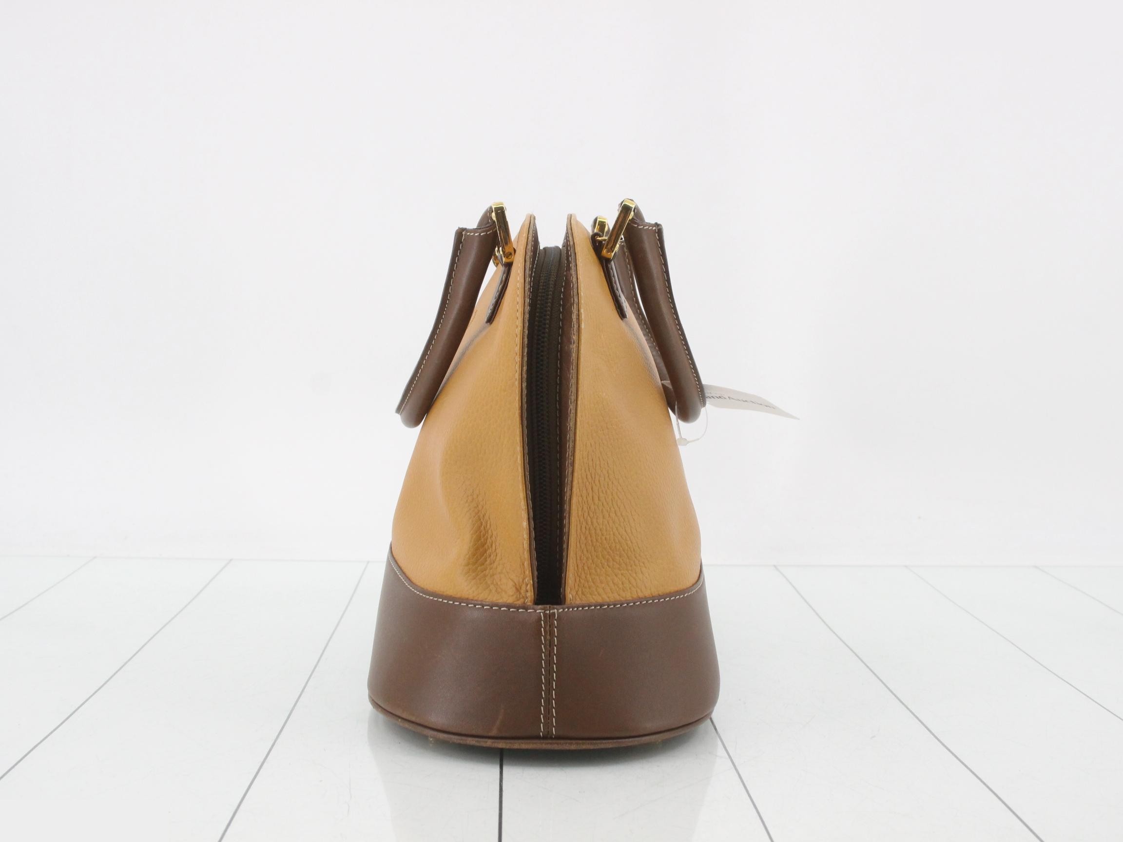Anagram handbag, leather, brown — view 3