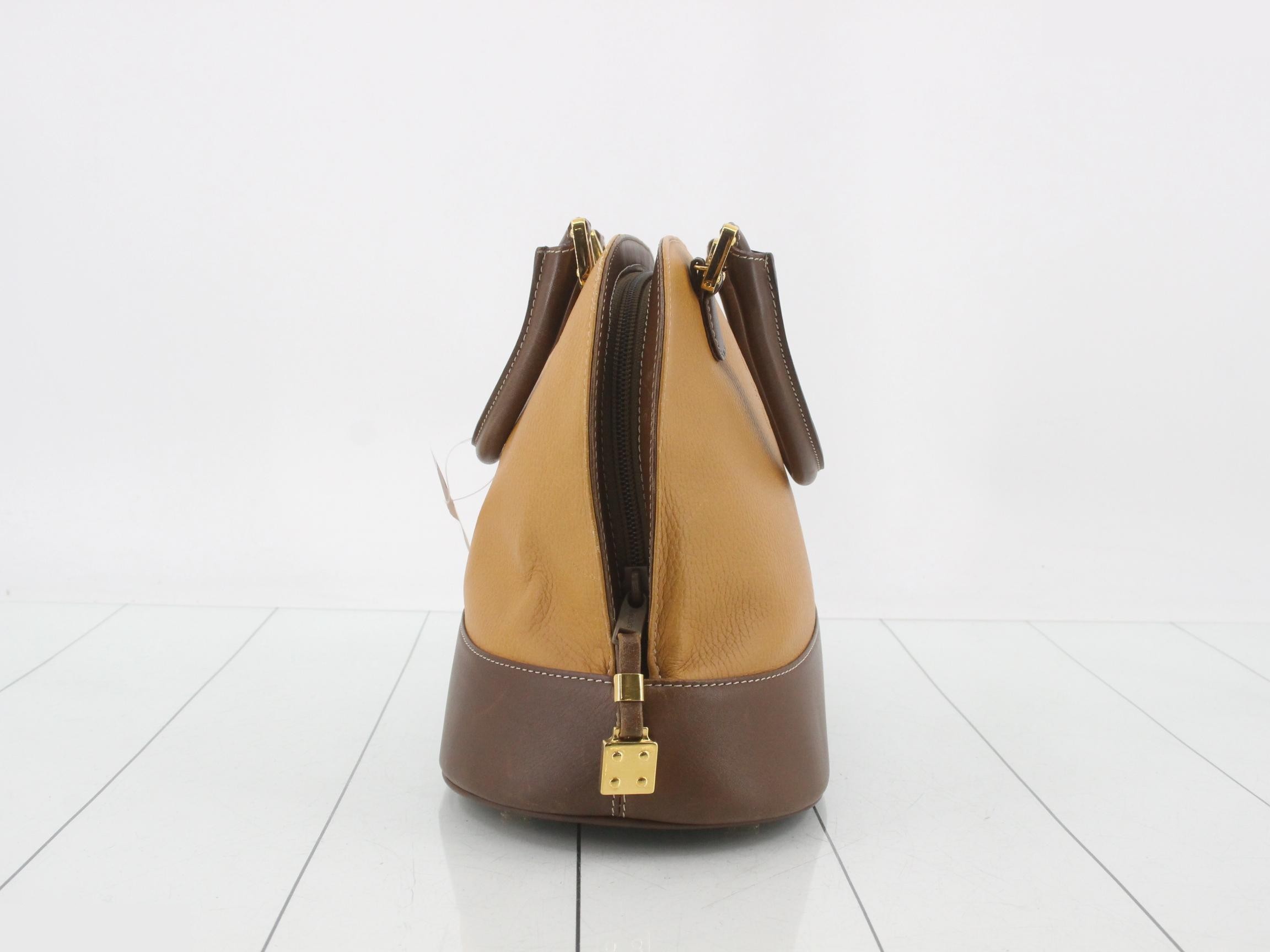 Anagram handbag, leather, brown — view 4