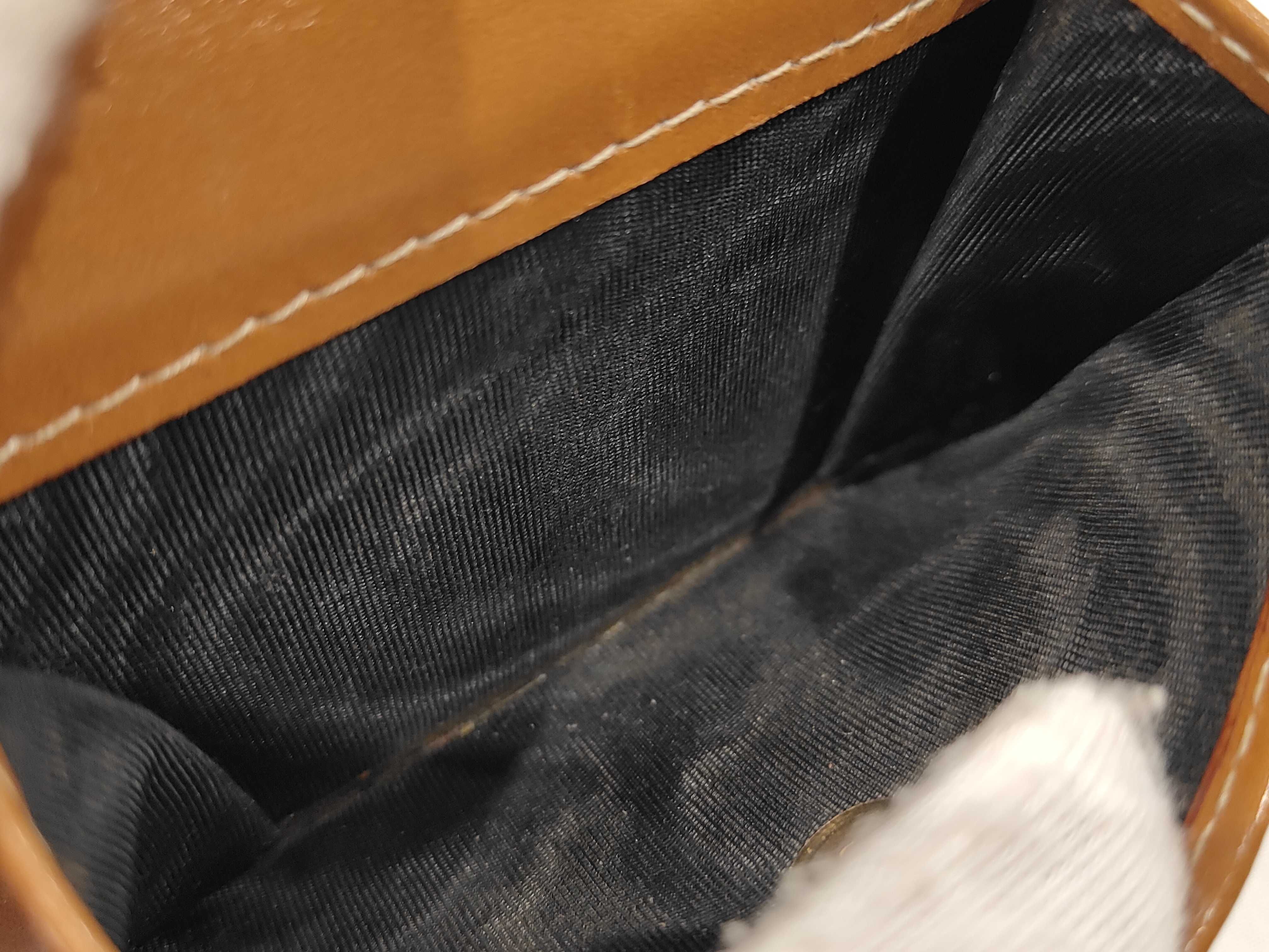 Pecan pattern bi-fold wallet / canvas x leather / wear and tear considered — view 9