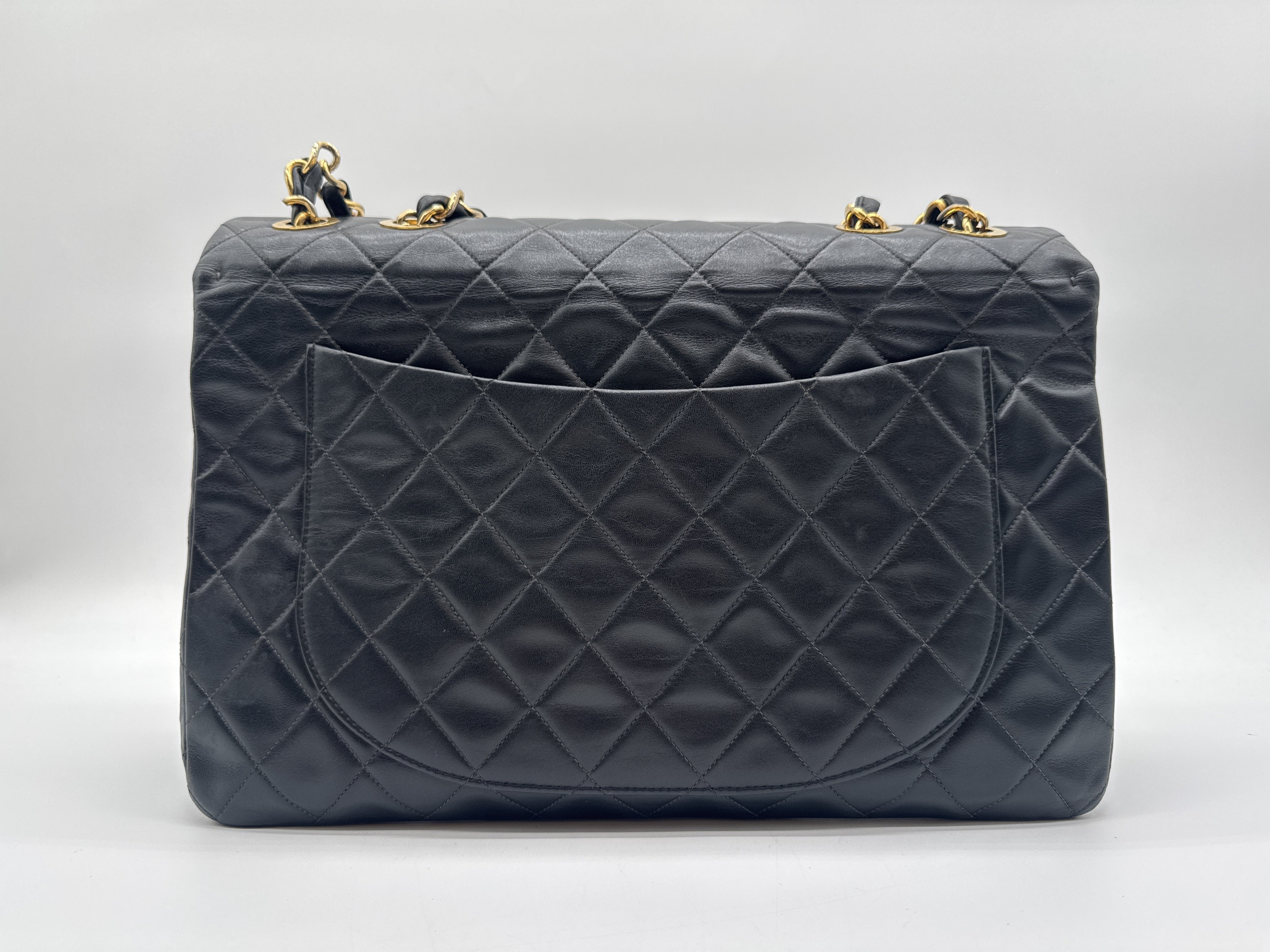 Large Matelassé Black Shoulder Bag — view 2