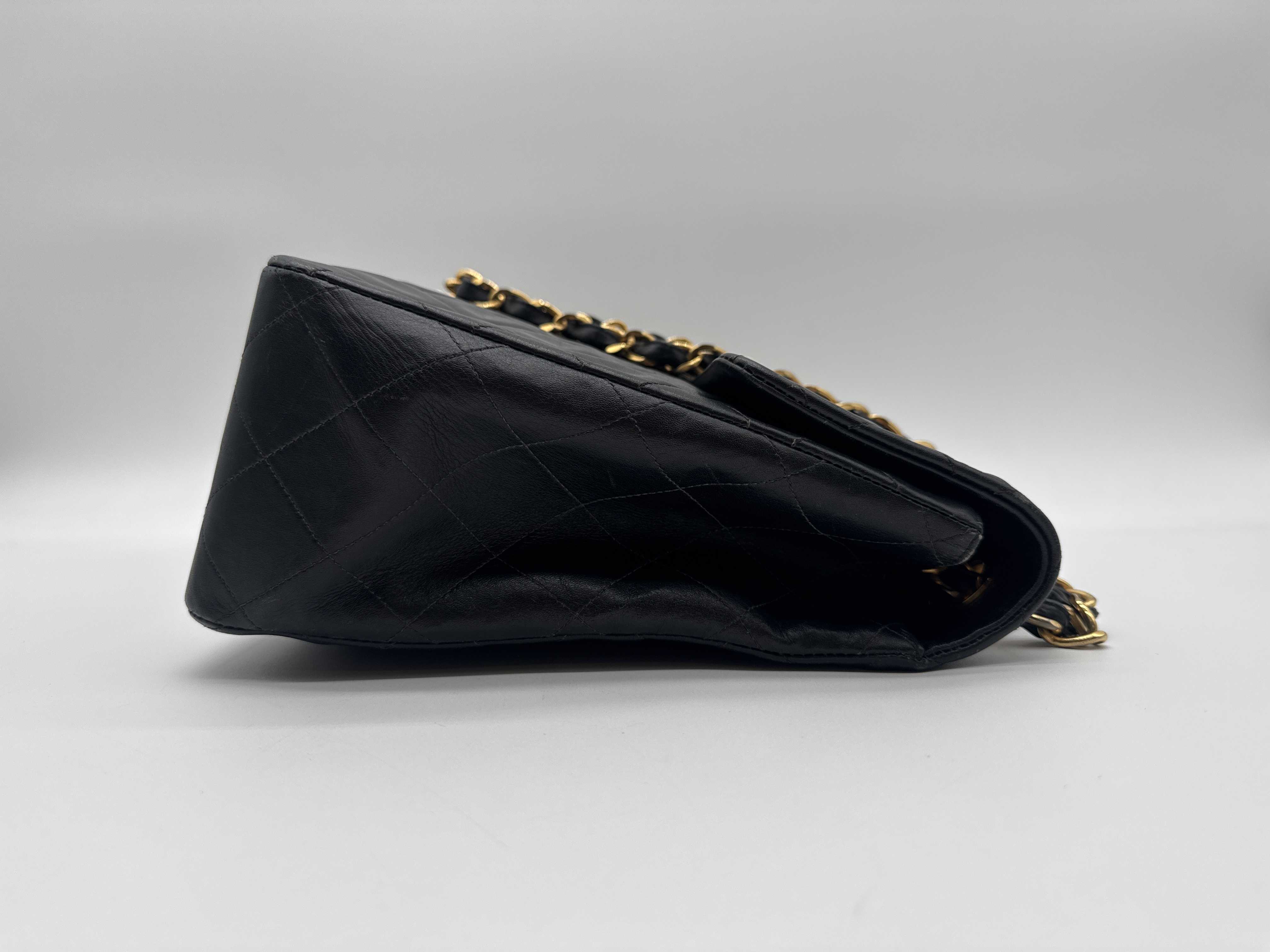 Large Matelassé Black Shoulder Bag — view 3