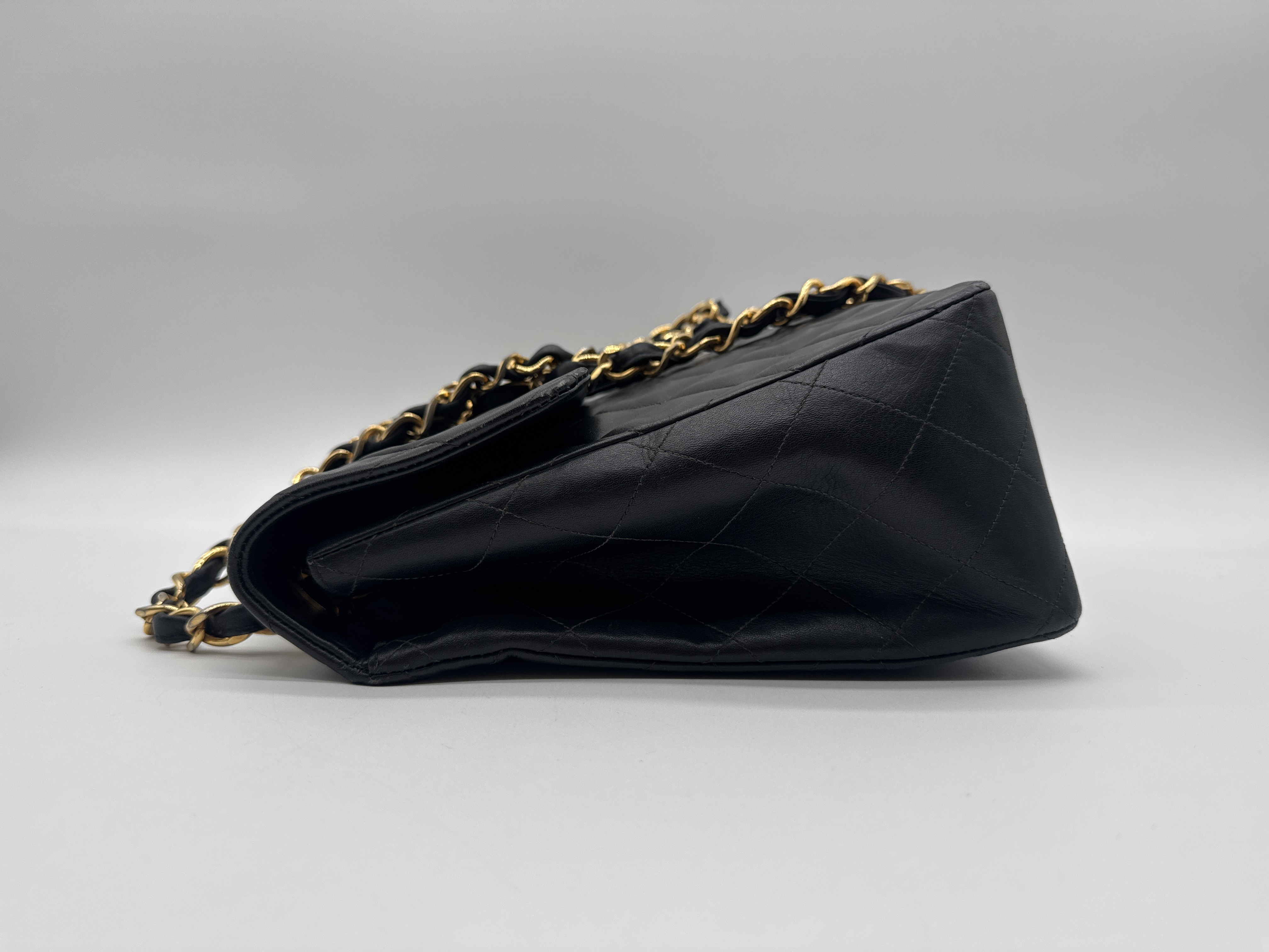 Large Matelassé Black Shoulder Bag — view 4