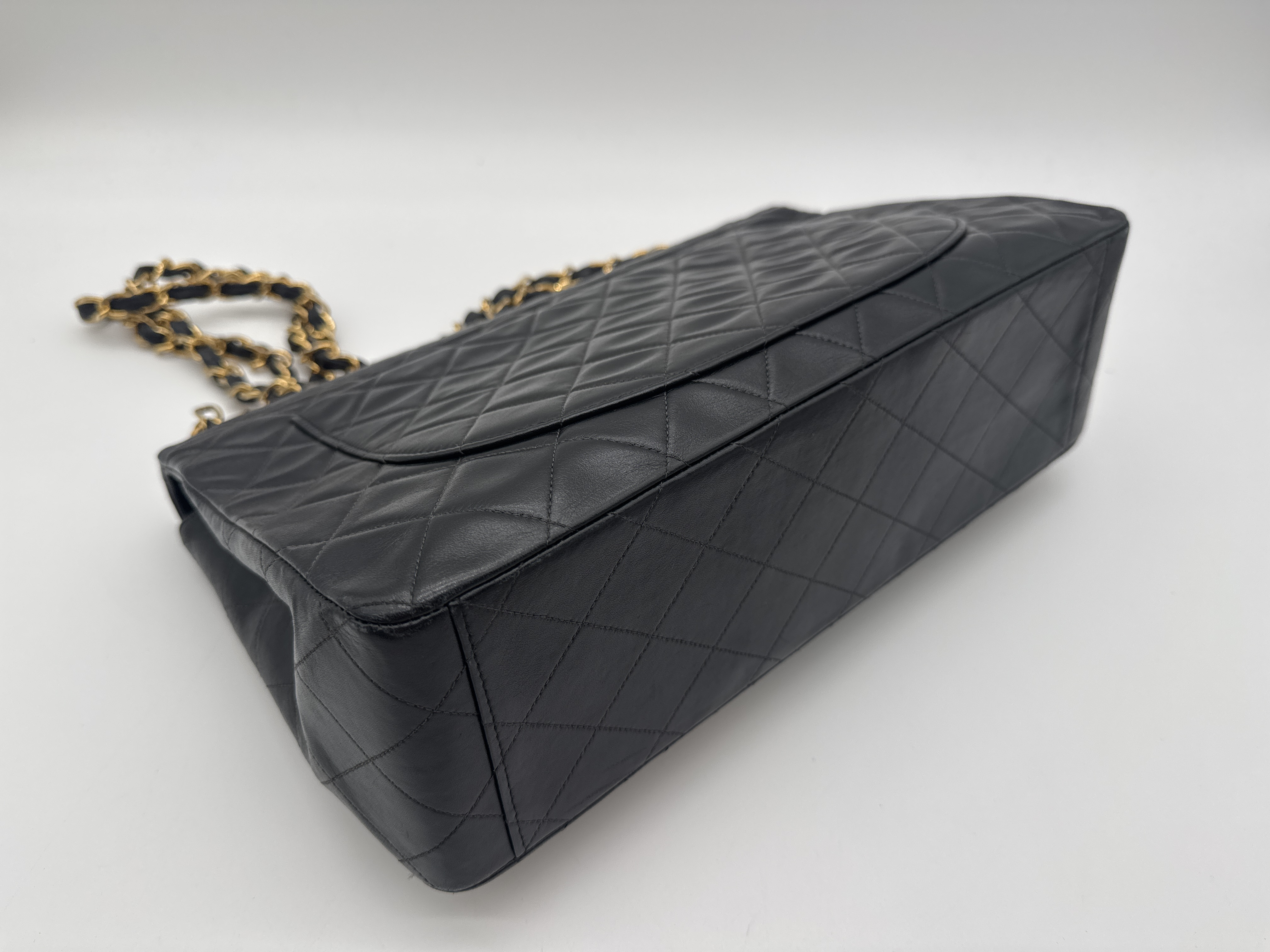 Large Matelassé Black Shoulder Bag — view 7