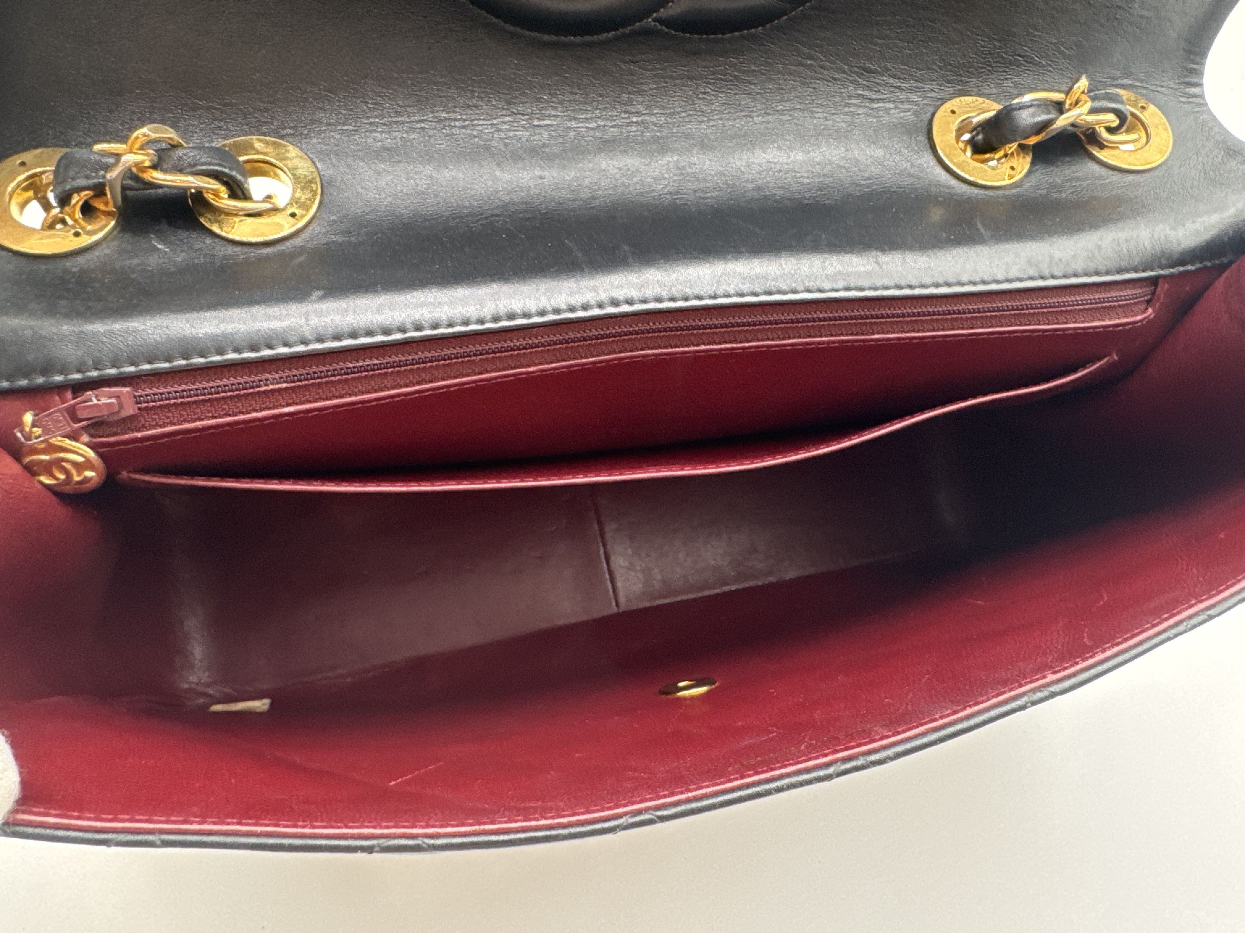 Large Matelassé Black Shoulder Bag — view 9