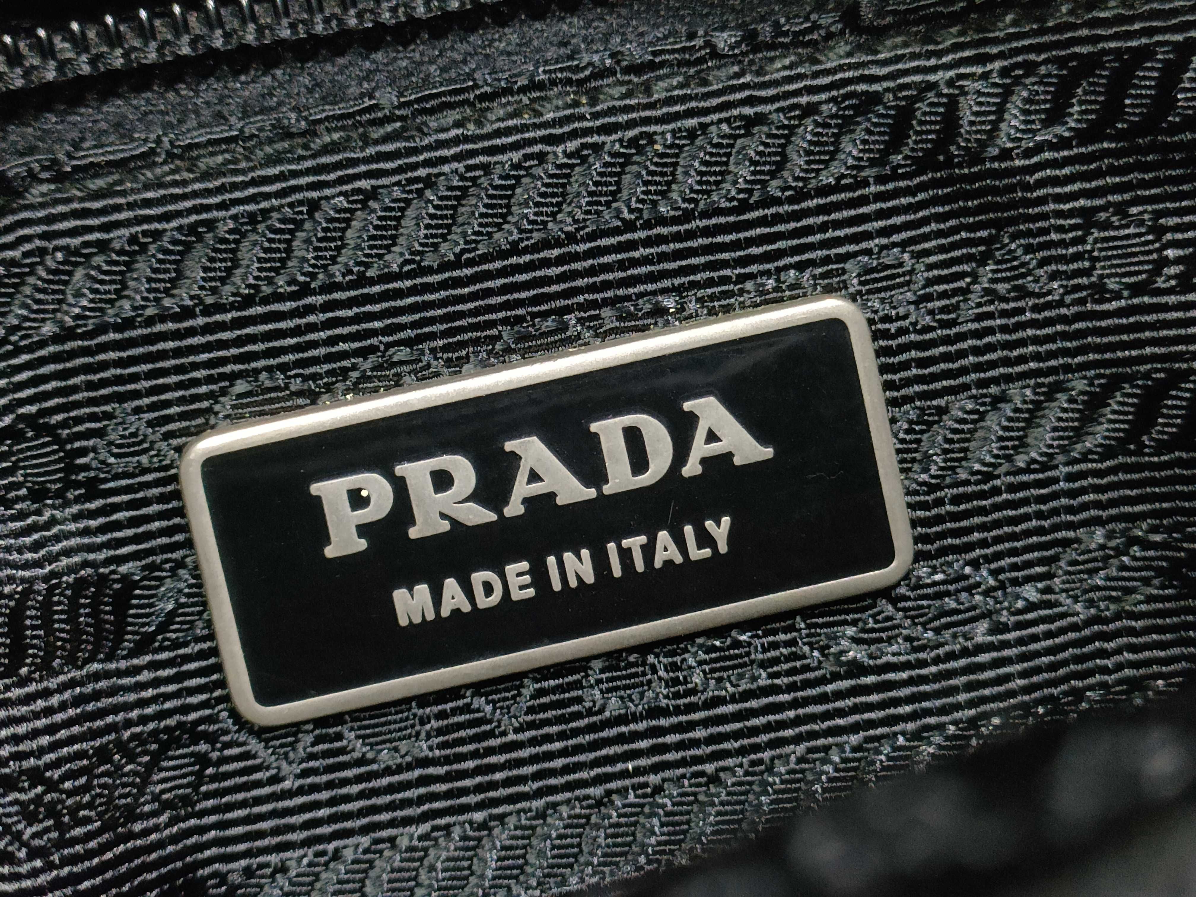 Nylon Prada Nylon Triangle Logo Shoulder Bag — view 11