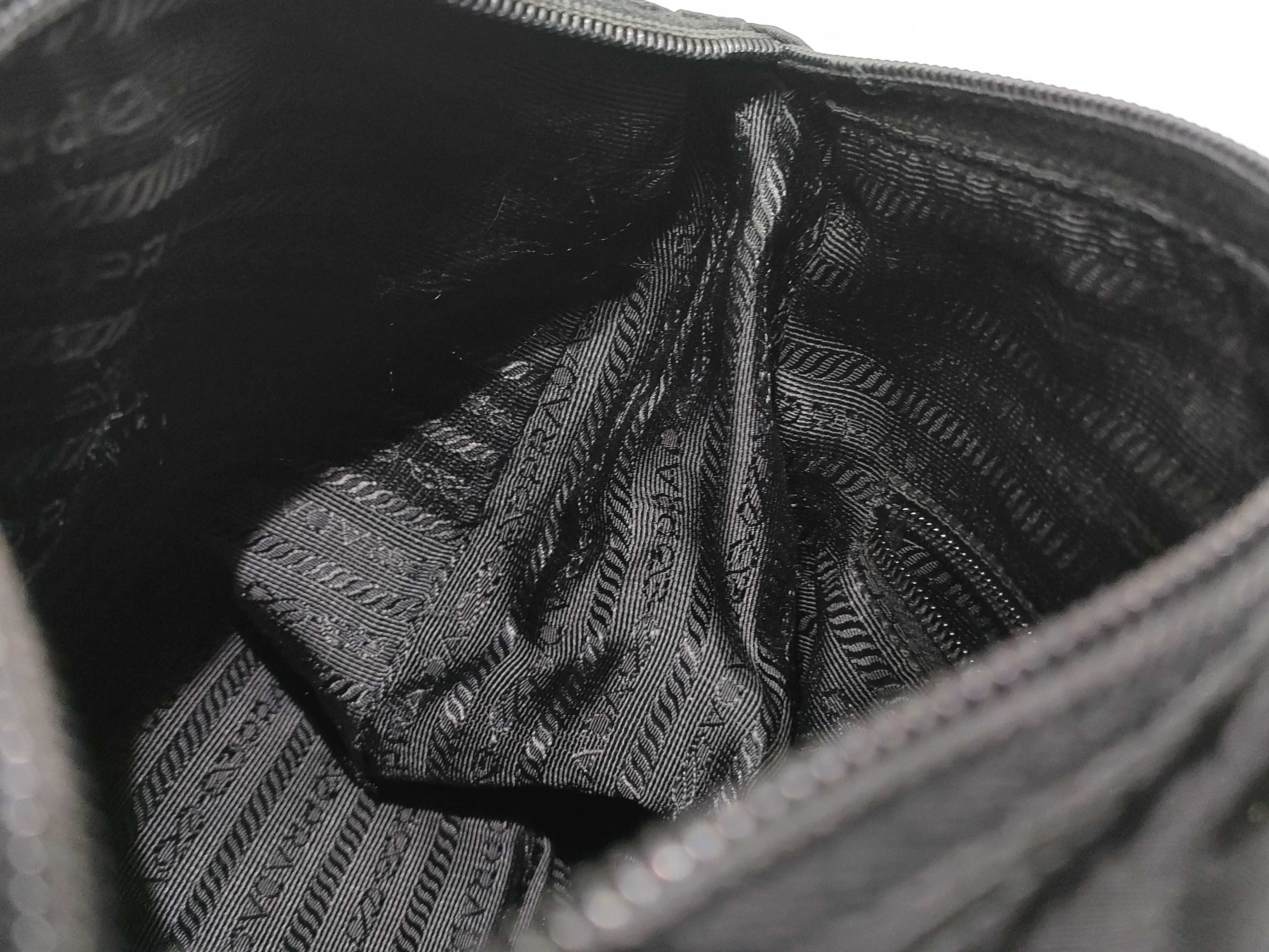 Nylon Prada Nylon Triangle Logo Shoulder Bag — view 12