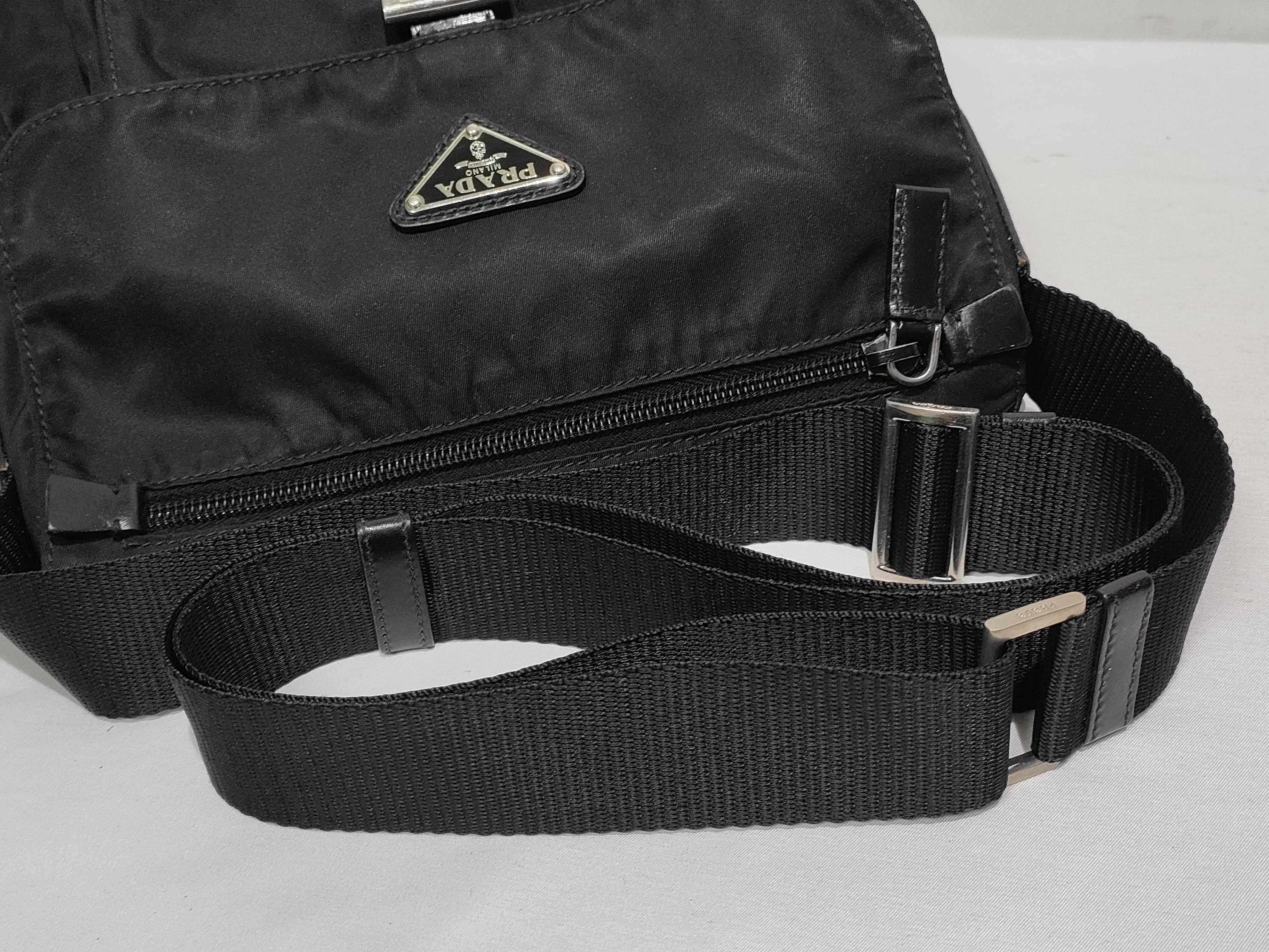 Nylon Prada Nylon Triangle Logo Shoulder Bag — view 3