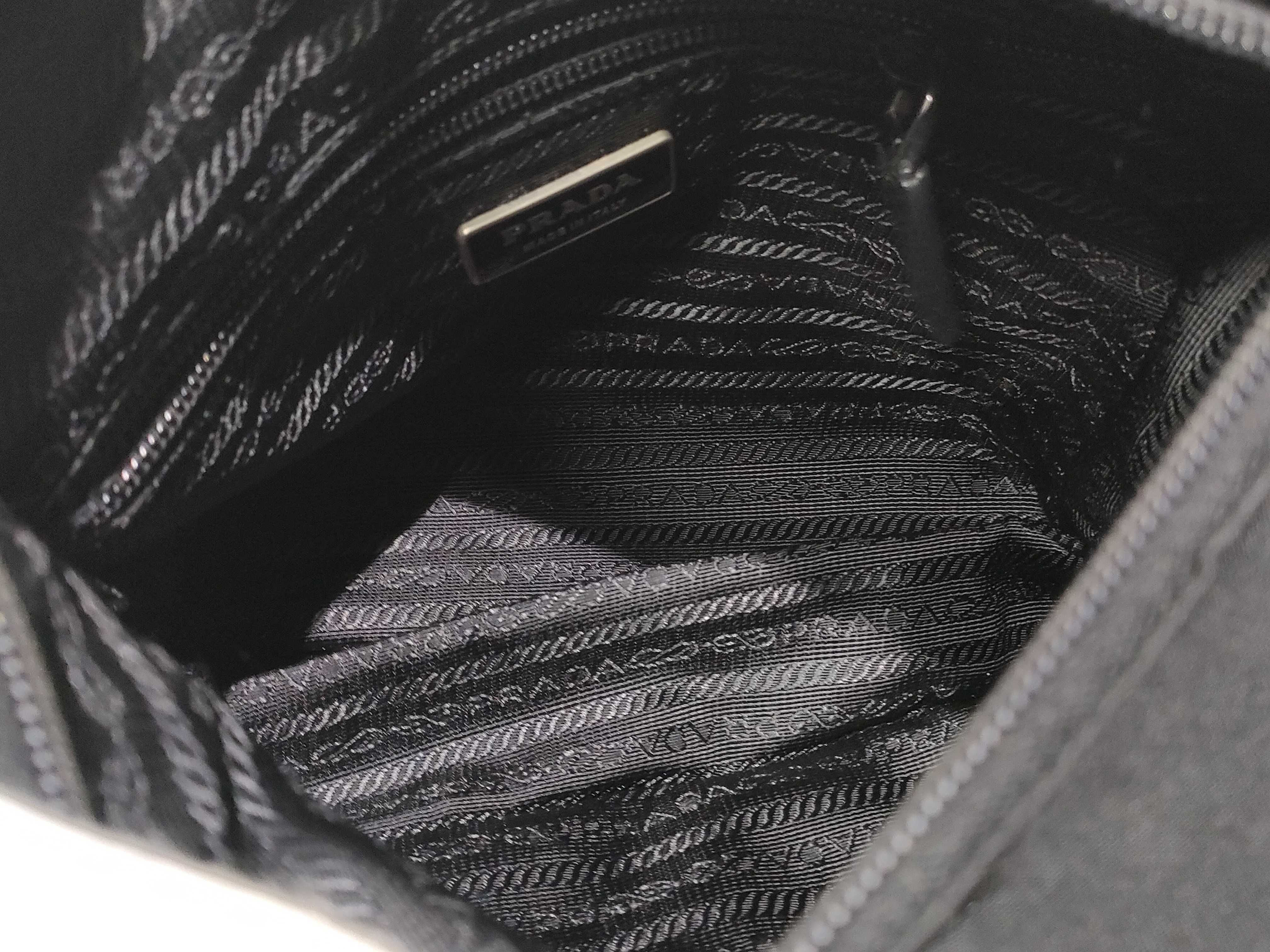 Nylon Prada Nylon Triangle Logo Shoulder Bag — view 9