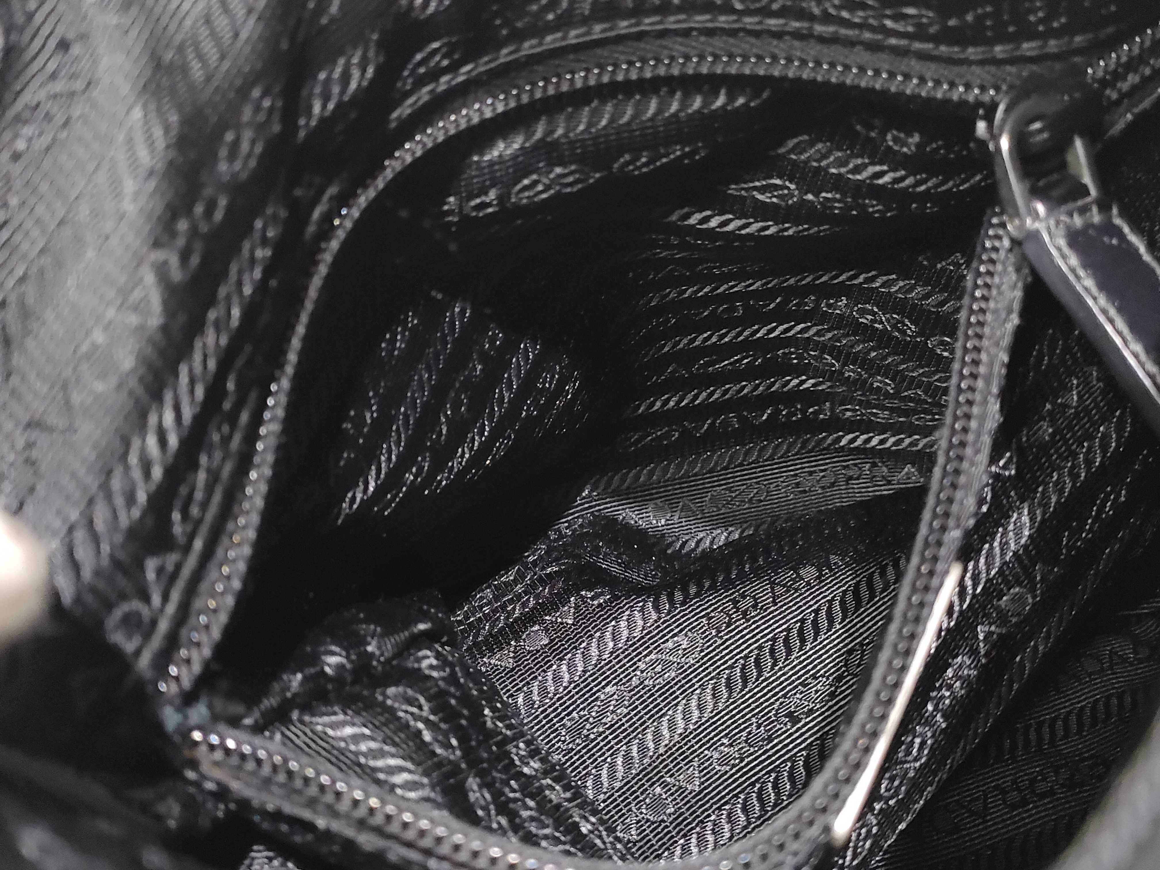 Nylon Prada Nylon Triangle Logo Shoulder Bag — view 10