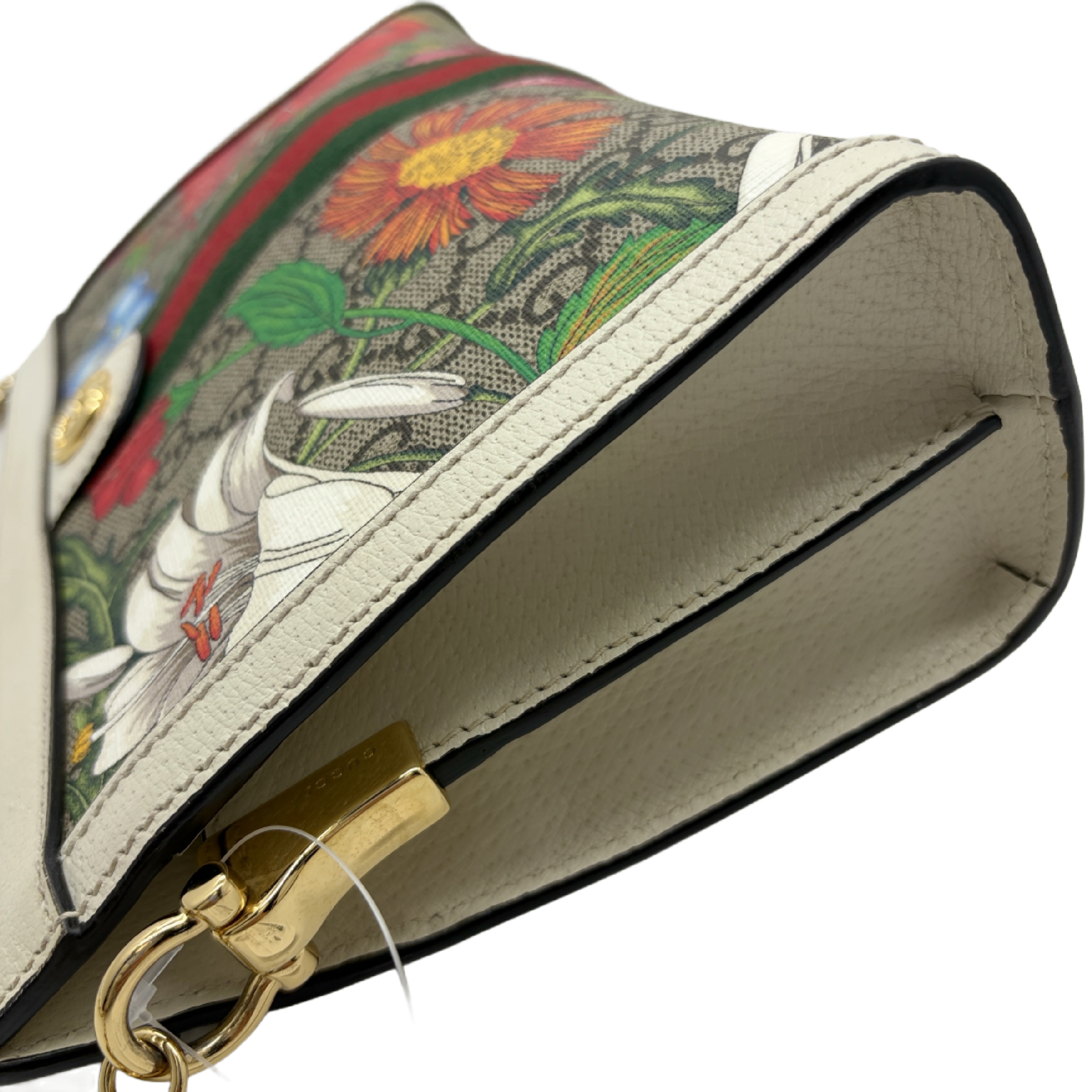 Ophidia GG Supreme Flora Floral Web Line Shoulder Bag — view 3