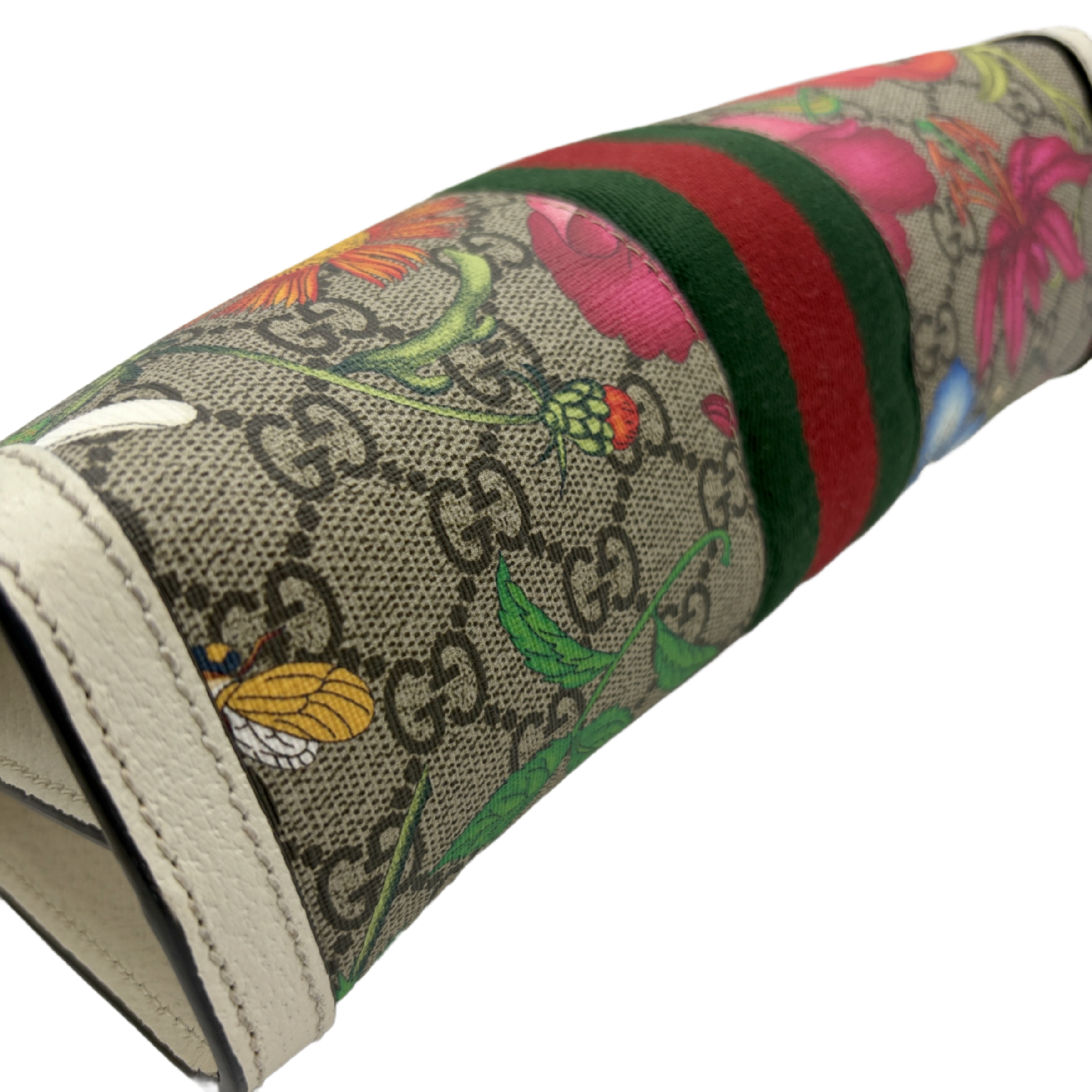 Ophidia GG Supreme Flora Floral Web Line Shoulder Bag — view 4