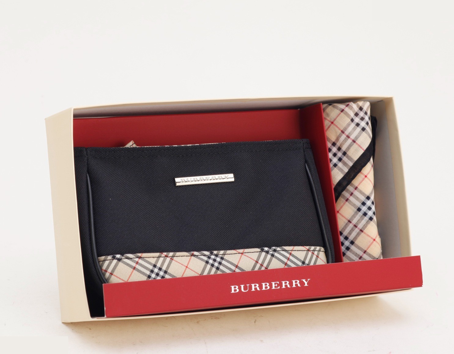 Unused pouch & handkerchief — view 2
