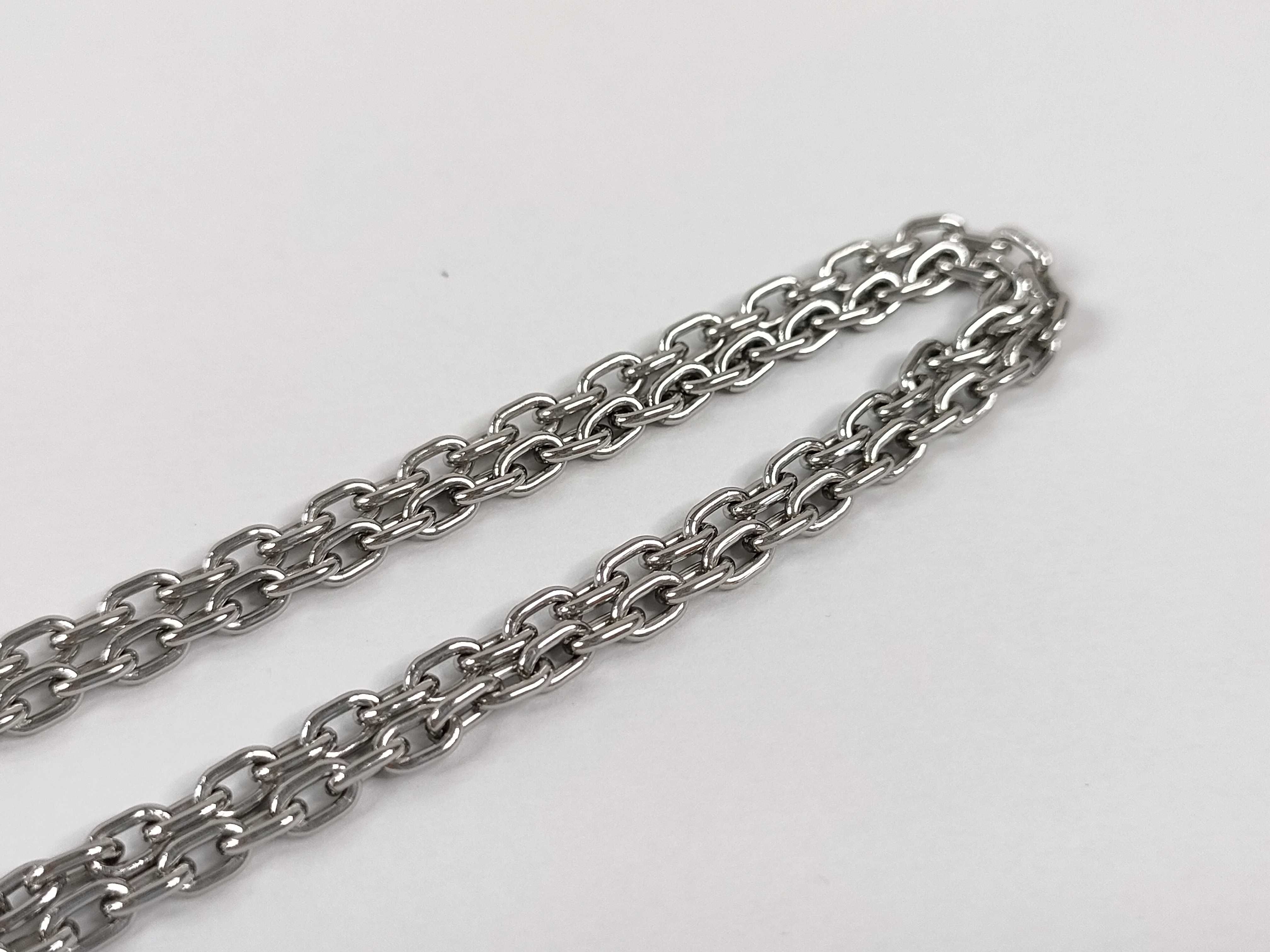 Labyrinth Necklace, Blue Tone Petite x Matte Silver Hardware, Hermes, Unused Necklace — view 5