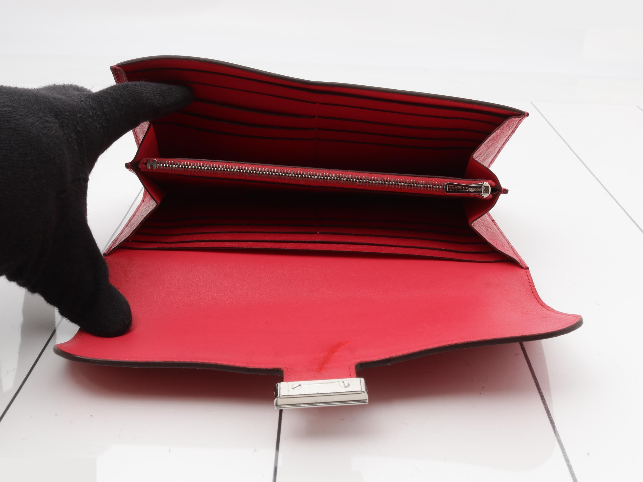 Constance Long Ostrich Bi-fold Wallet — view 4