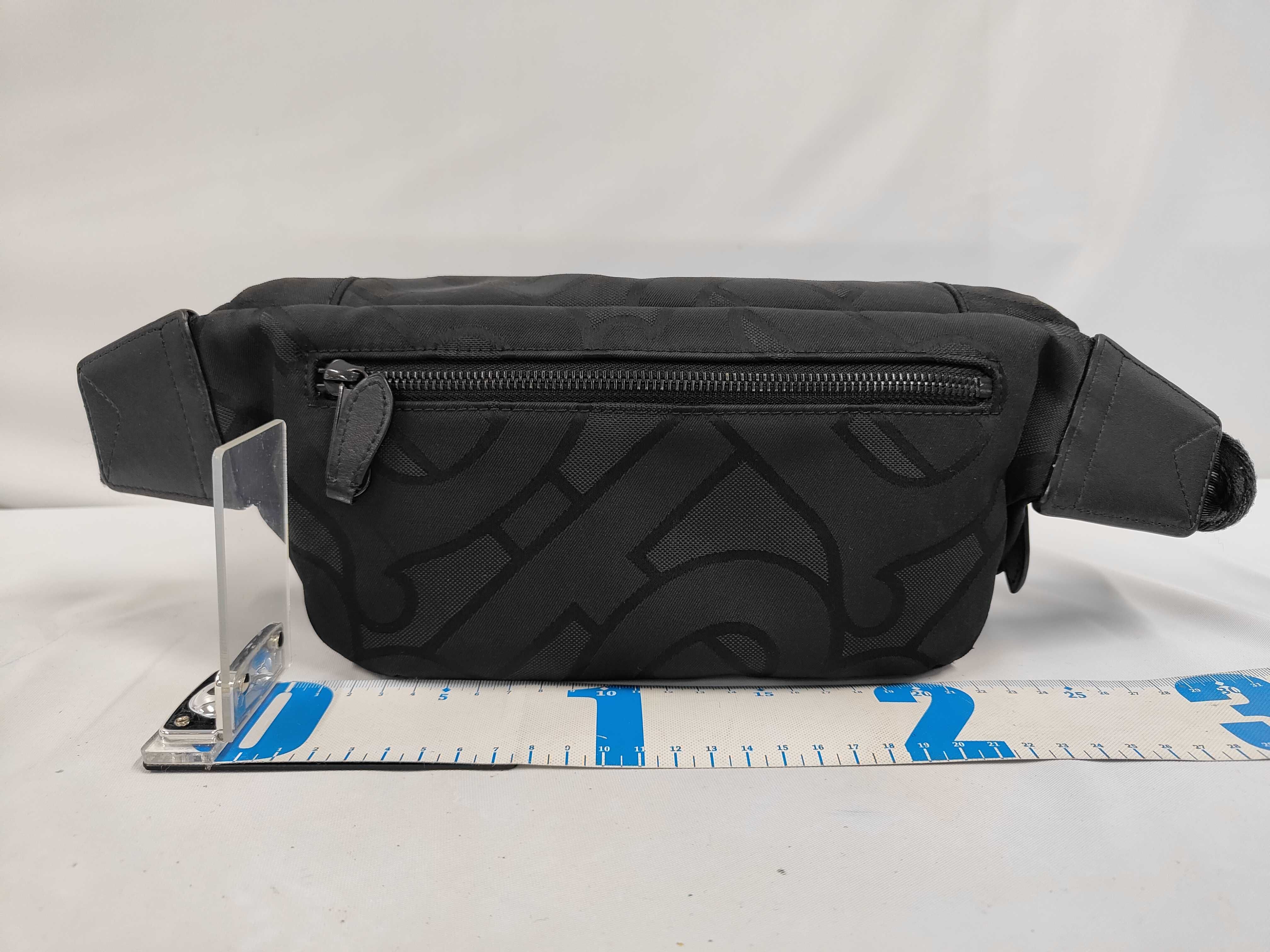 TB Monogram Body Bag, Canvas, Black, Waist Bag — view 2