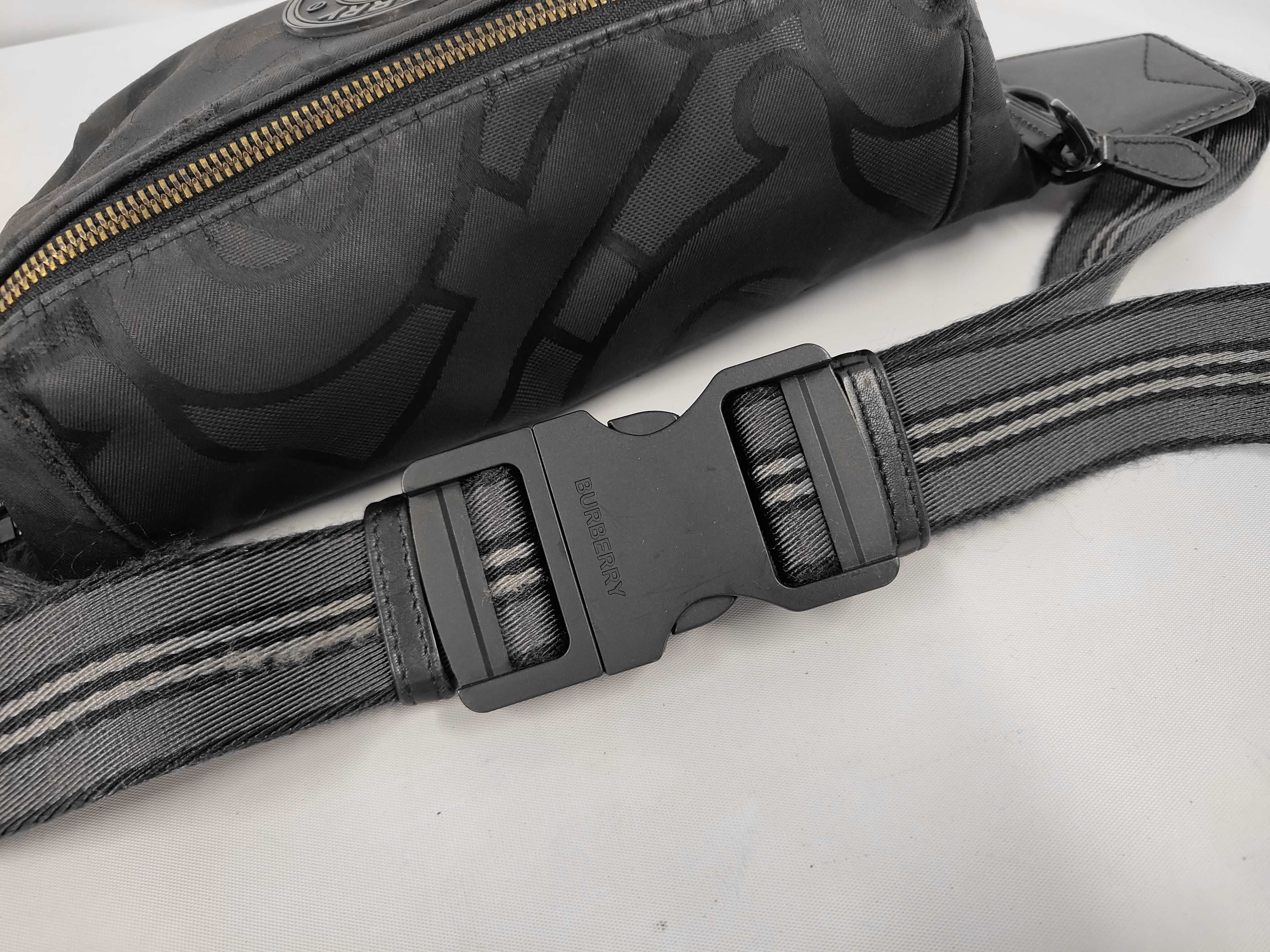 TB Monogram Body Bag, Canvas, Black, Waist Bag — view 5