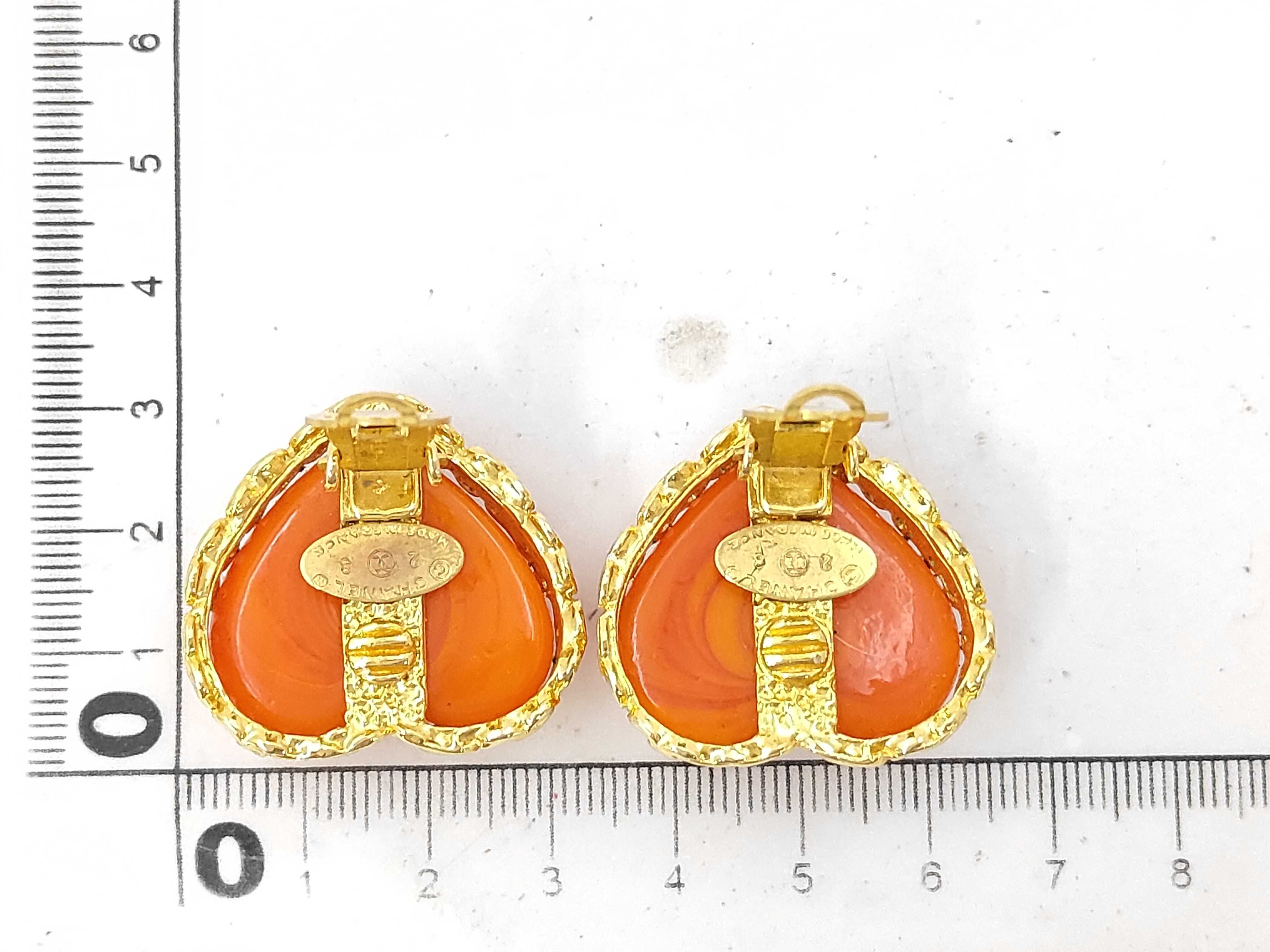28-stamp Heart Coco Mark Gold Earrings — view 6